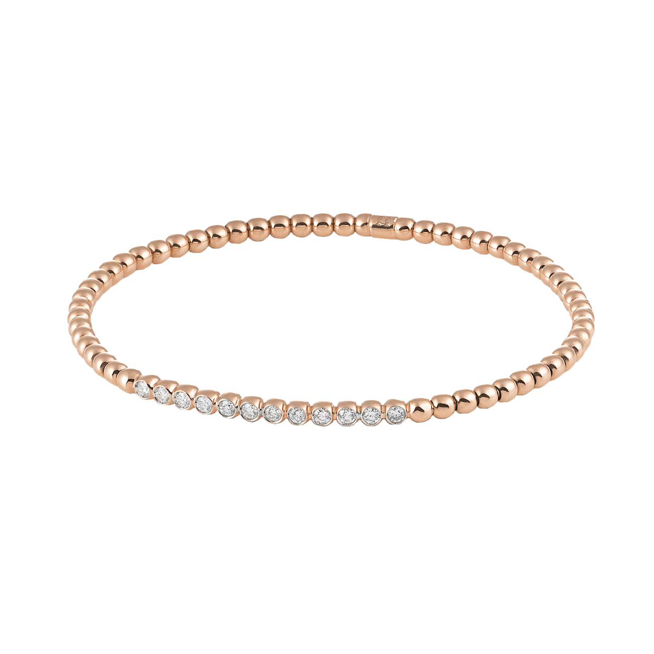 Brillantarmband 0,38 ct 750er Rotgold Stretchy