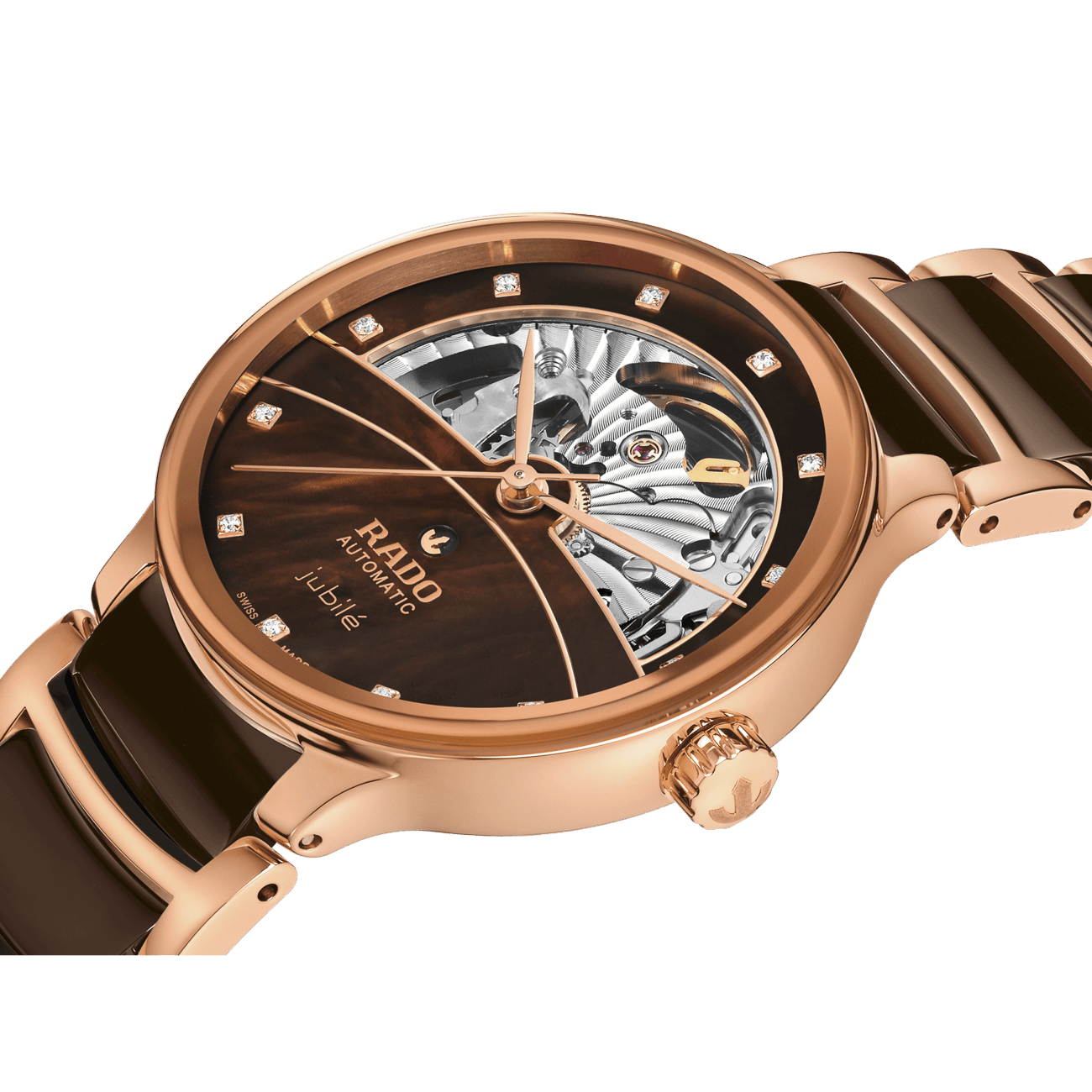 Centirx Diamonds Open Heart Automatik Uhr