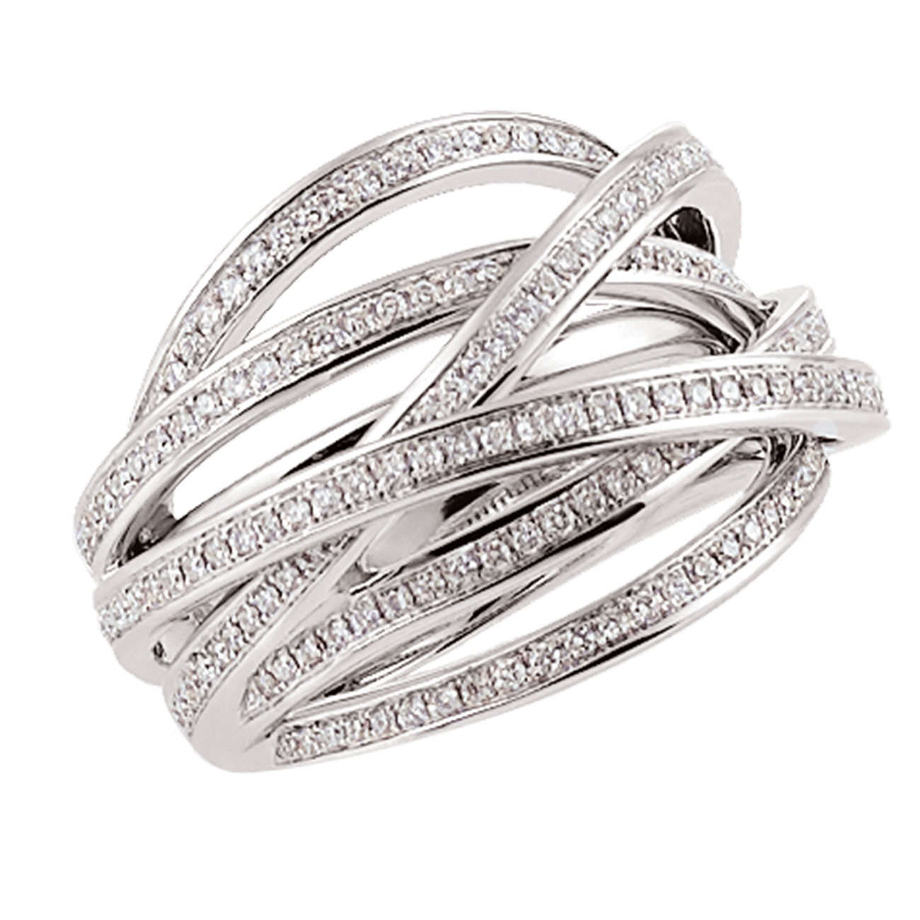 Brilliantring 0,80 ct 750er Weissgold Serenata