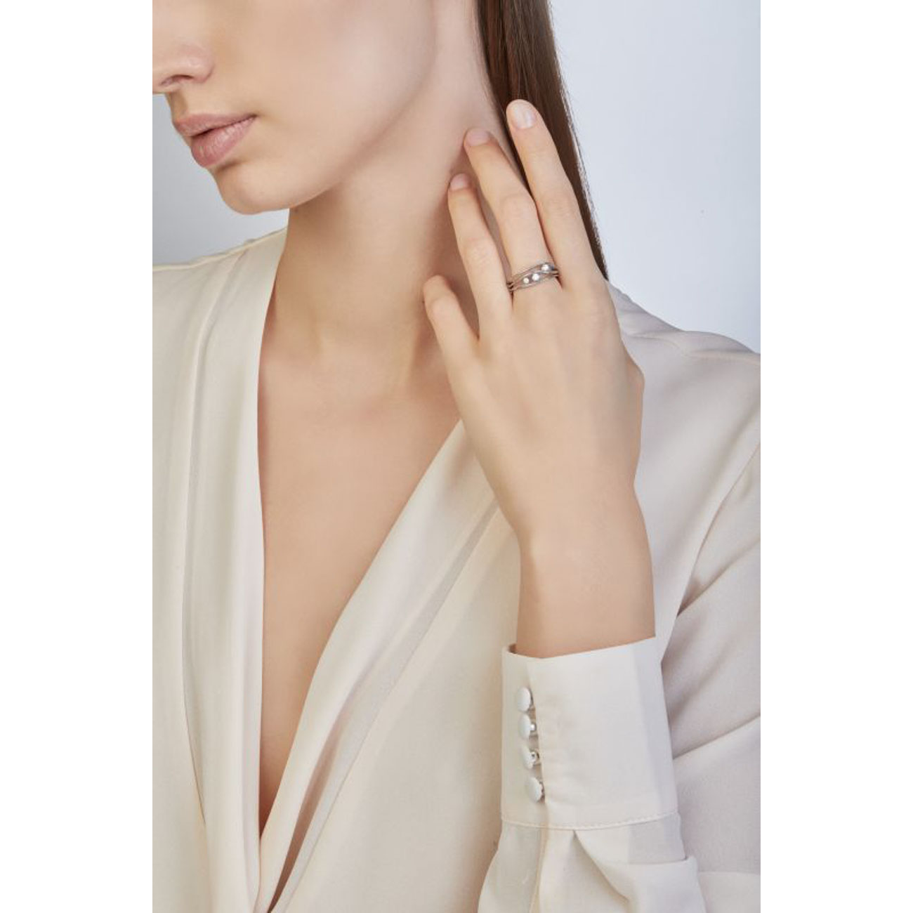 Brillantring 0,19 ct 750er White Ice Gold Dune