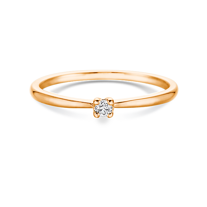 Brillantring 0,05 ct 750er Rotgold Marie