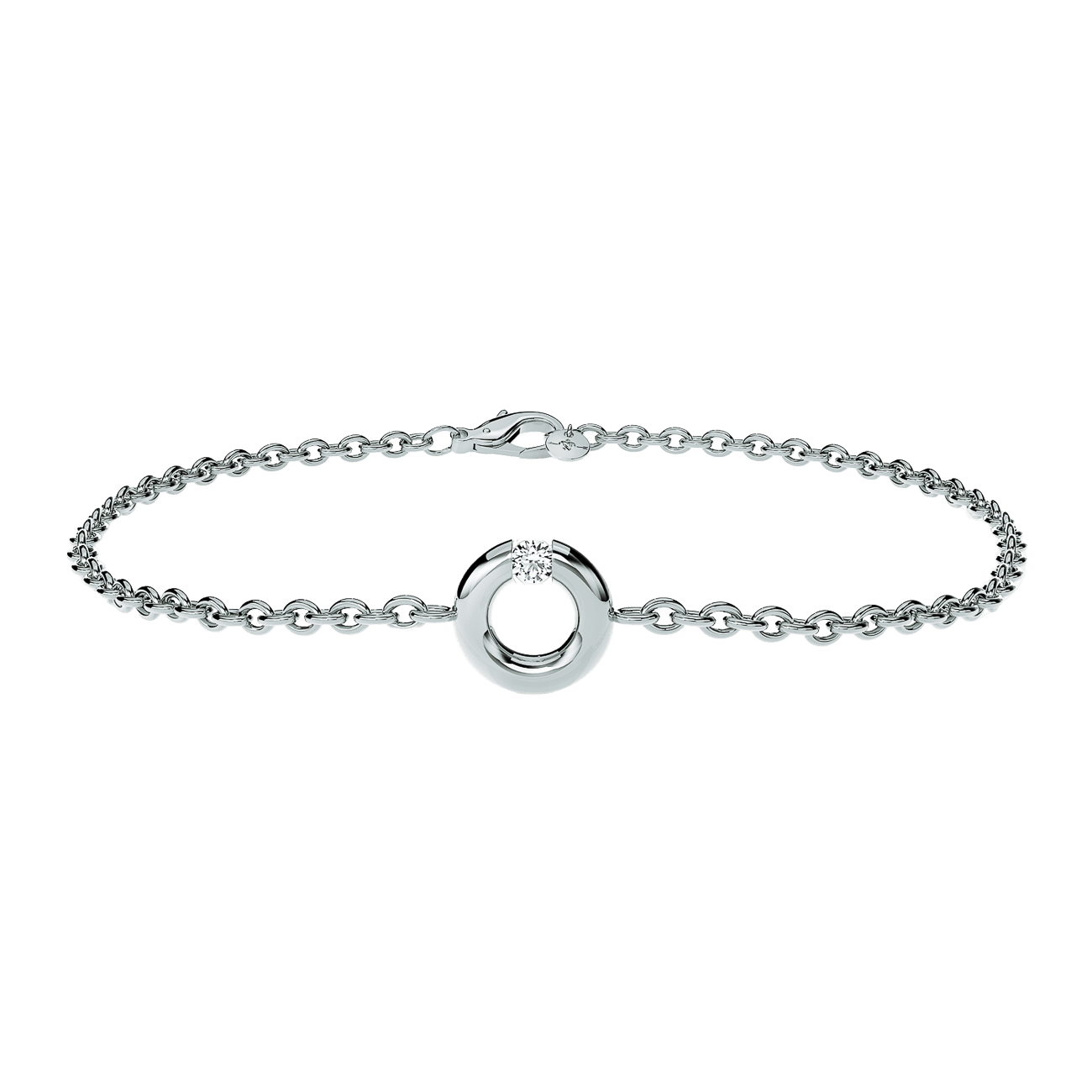 Brillantarmreif 0,05ct 950er Platin Spannring
