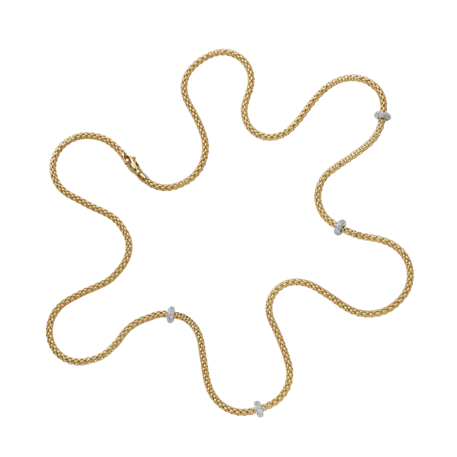 Brillantkette 0,18 ct 750er Gold bicolor Prima