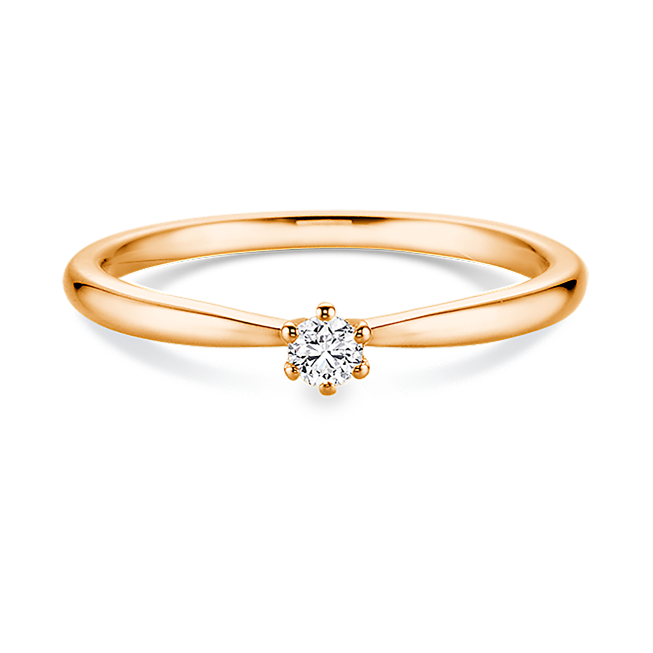 Brillantring 0,15 ct 750er Rotgold Julia