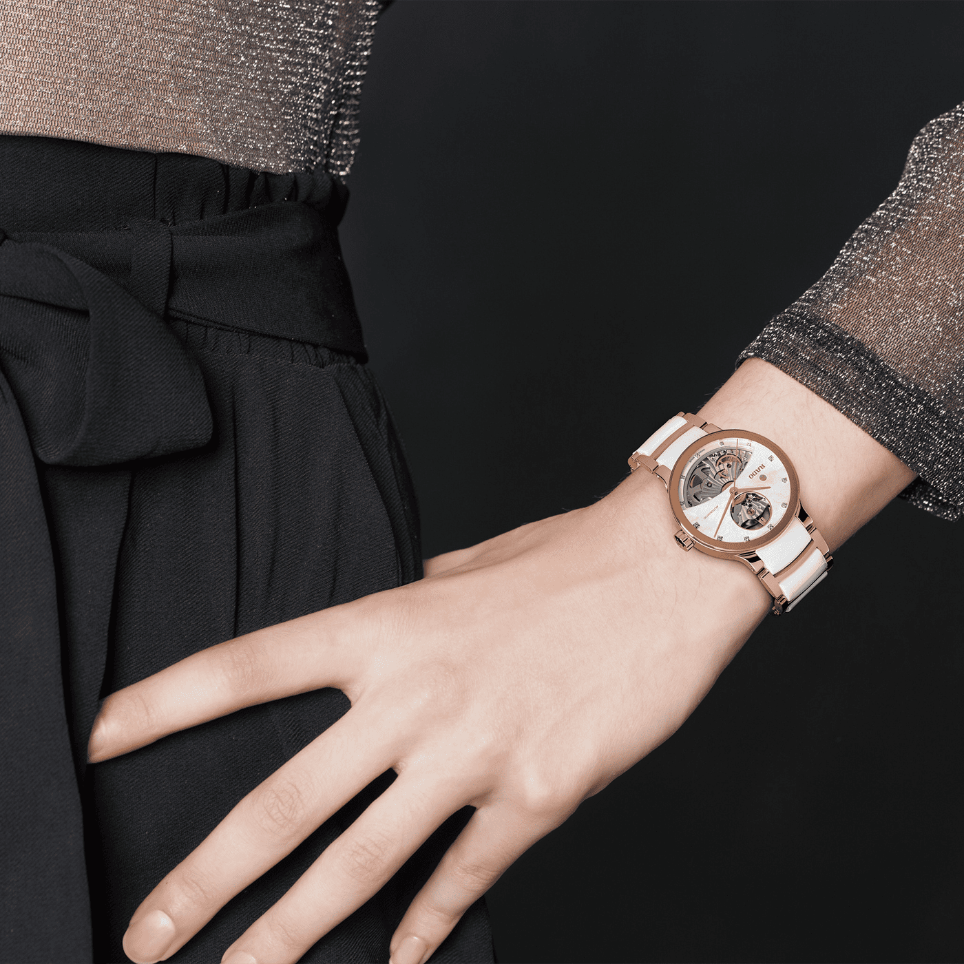 Centrix Automatic Diamonds Open Heart Automatik Uhr