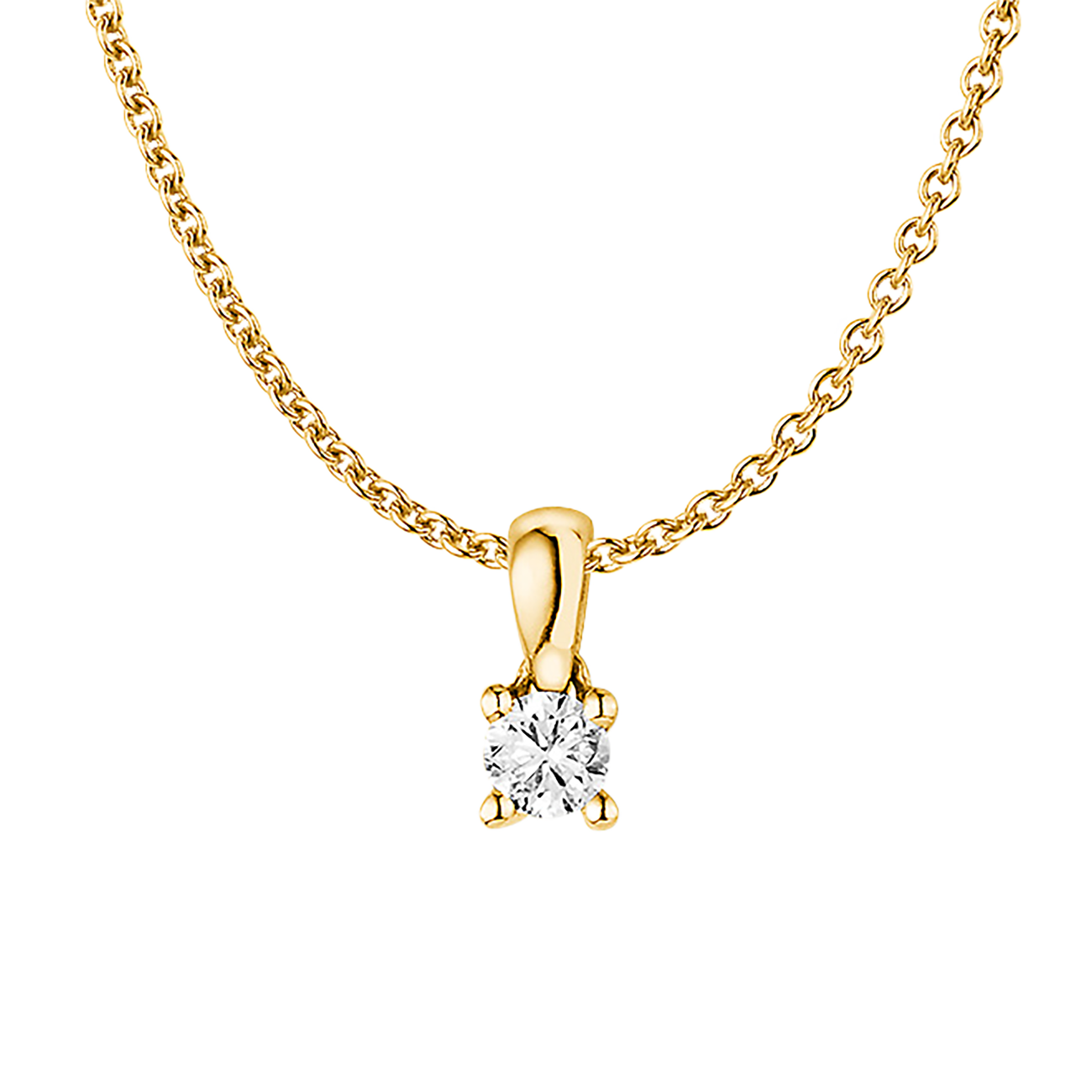 Anhänger Brillant 0,15 ct 750er Gelbgold Marie