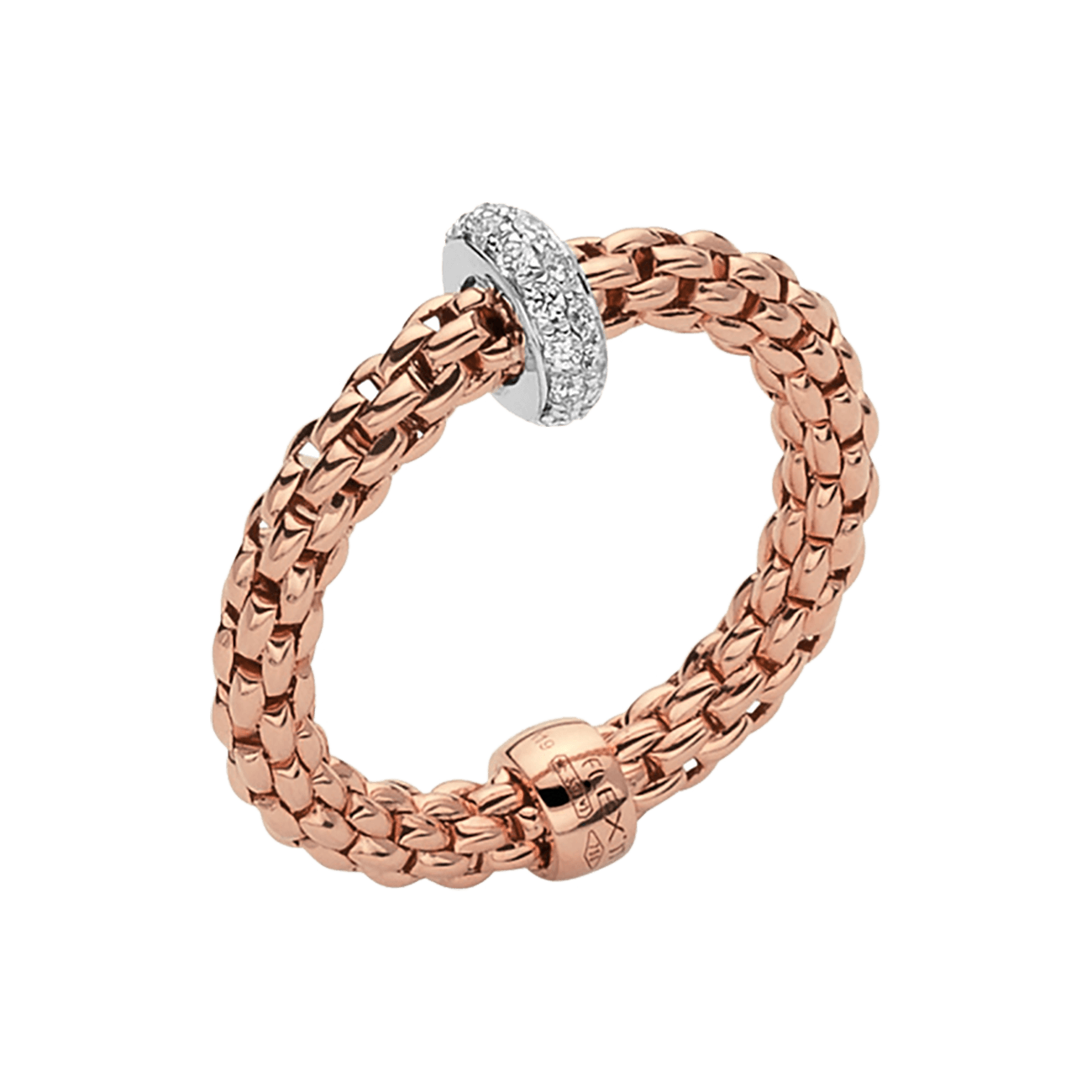 Brillantring 0,18 ct 750er Gold bicolor Prima