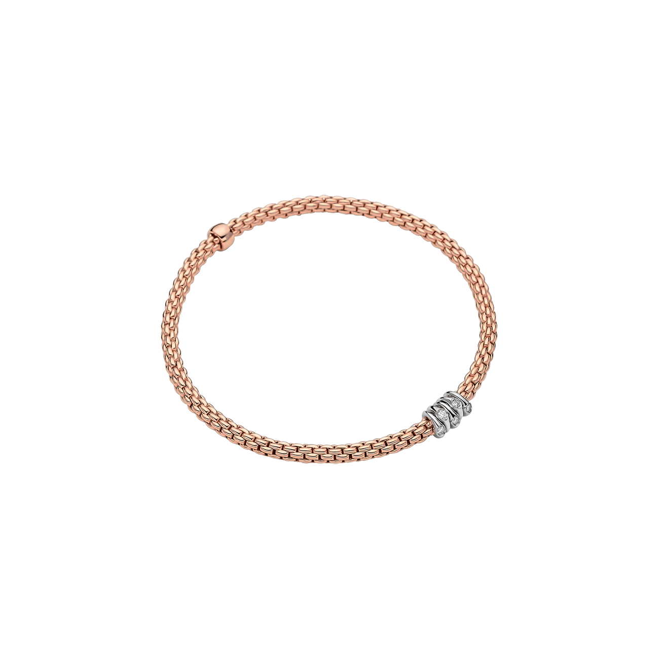 Brillantarmband 0,07 ct 750er Gold bicolor Flexit