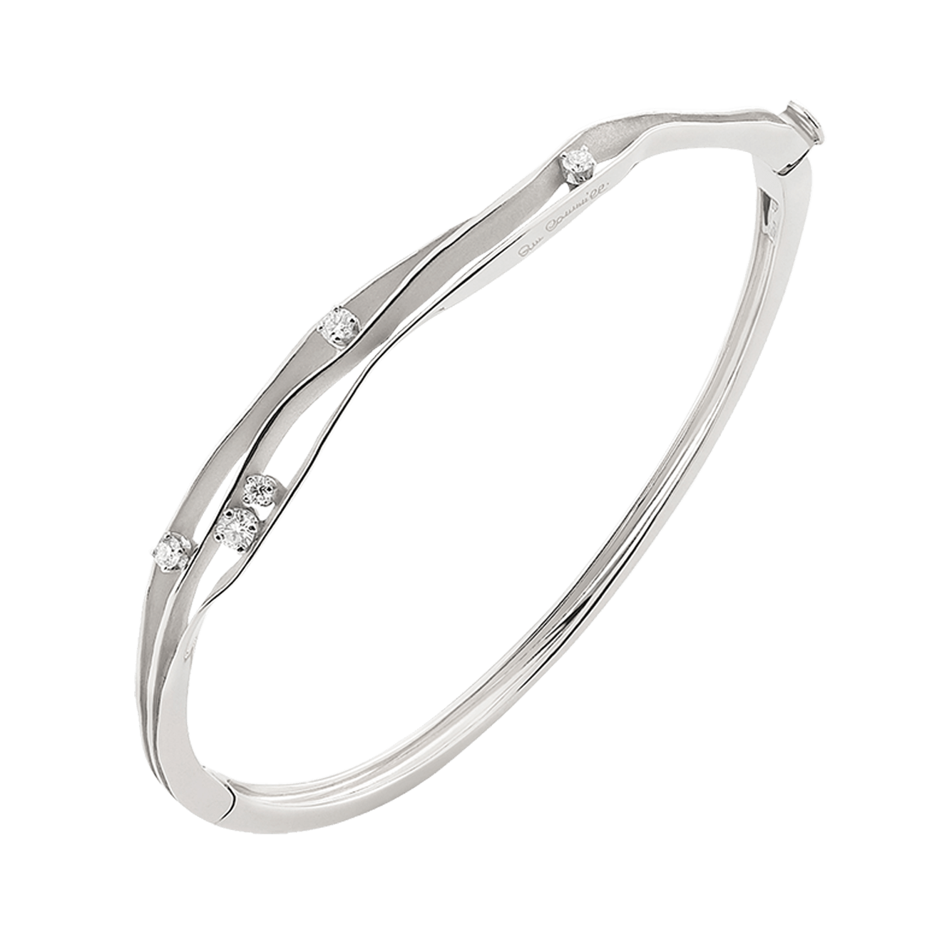 Brillantarmreif 0,30 ct 750er White Ice Gold Dune