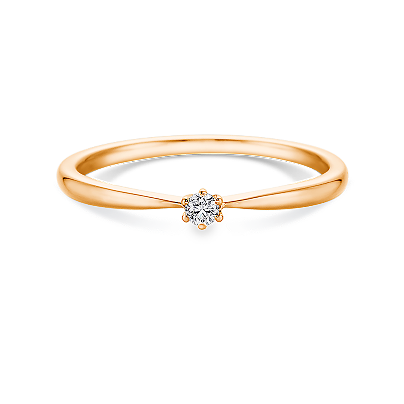 Brillantring 0,05 ct 750er Rotgold Julia