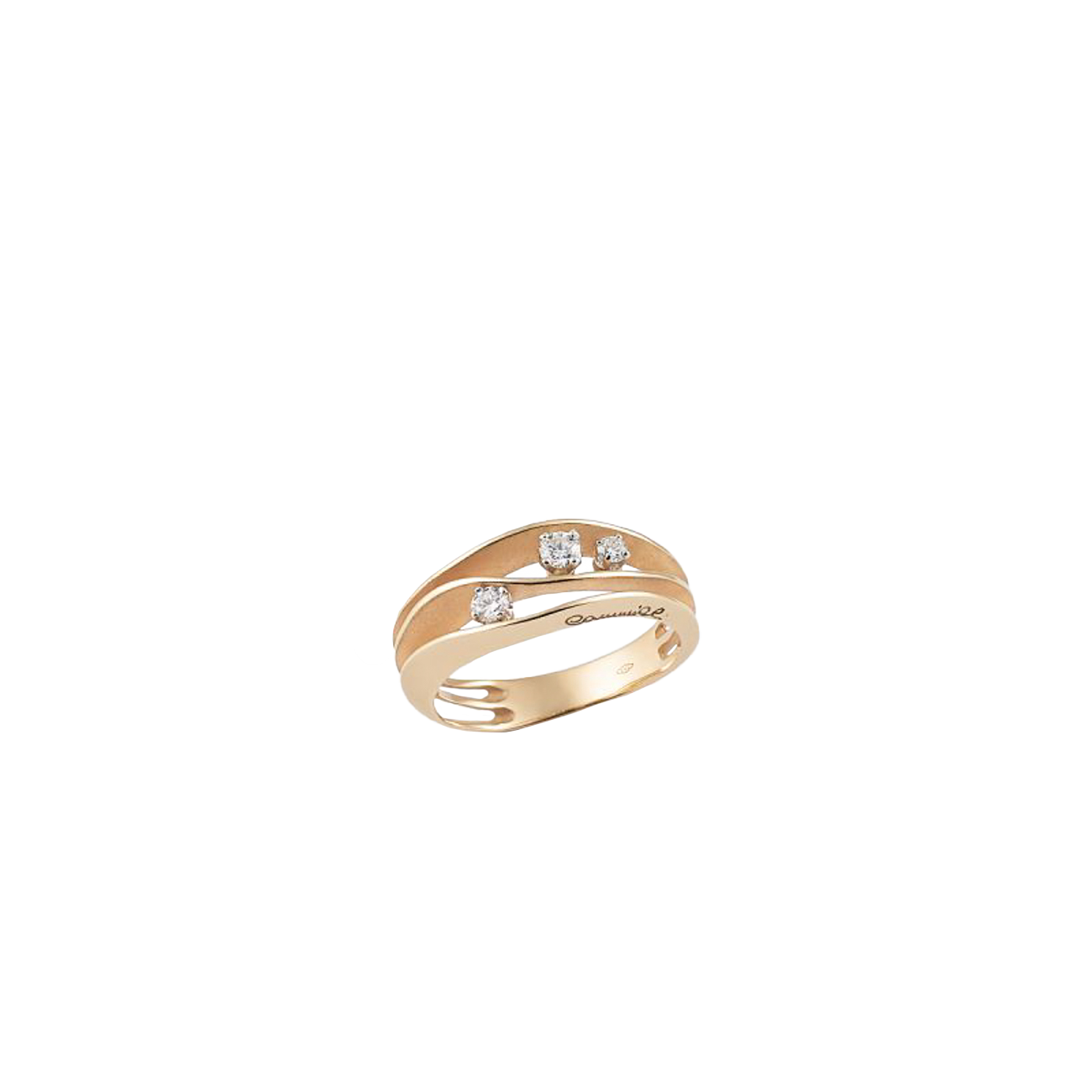 Brillantring 0,19 ct 750er  Orange Apricot Gold  Dune