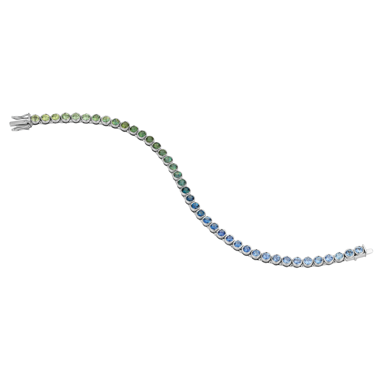 Armband Saphir 750er Weissgold Tango