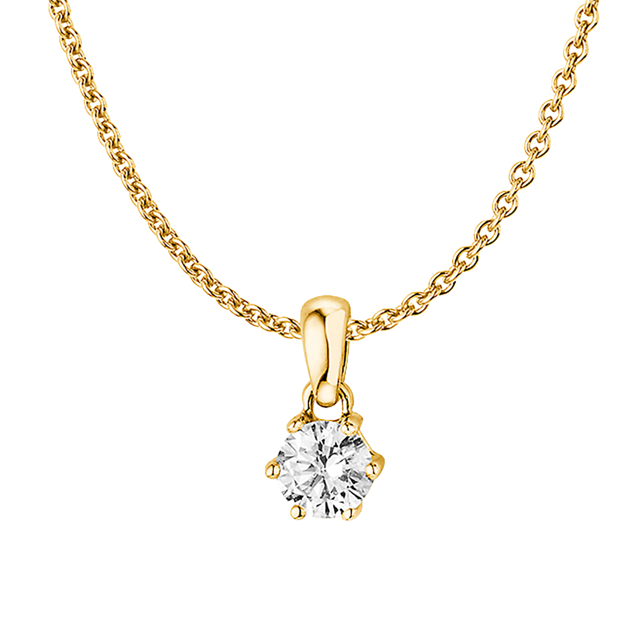 Anhänger Brillant 0,25 ct 750er Gelbgold Julia