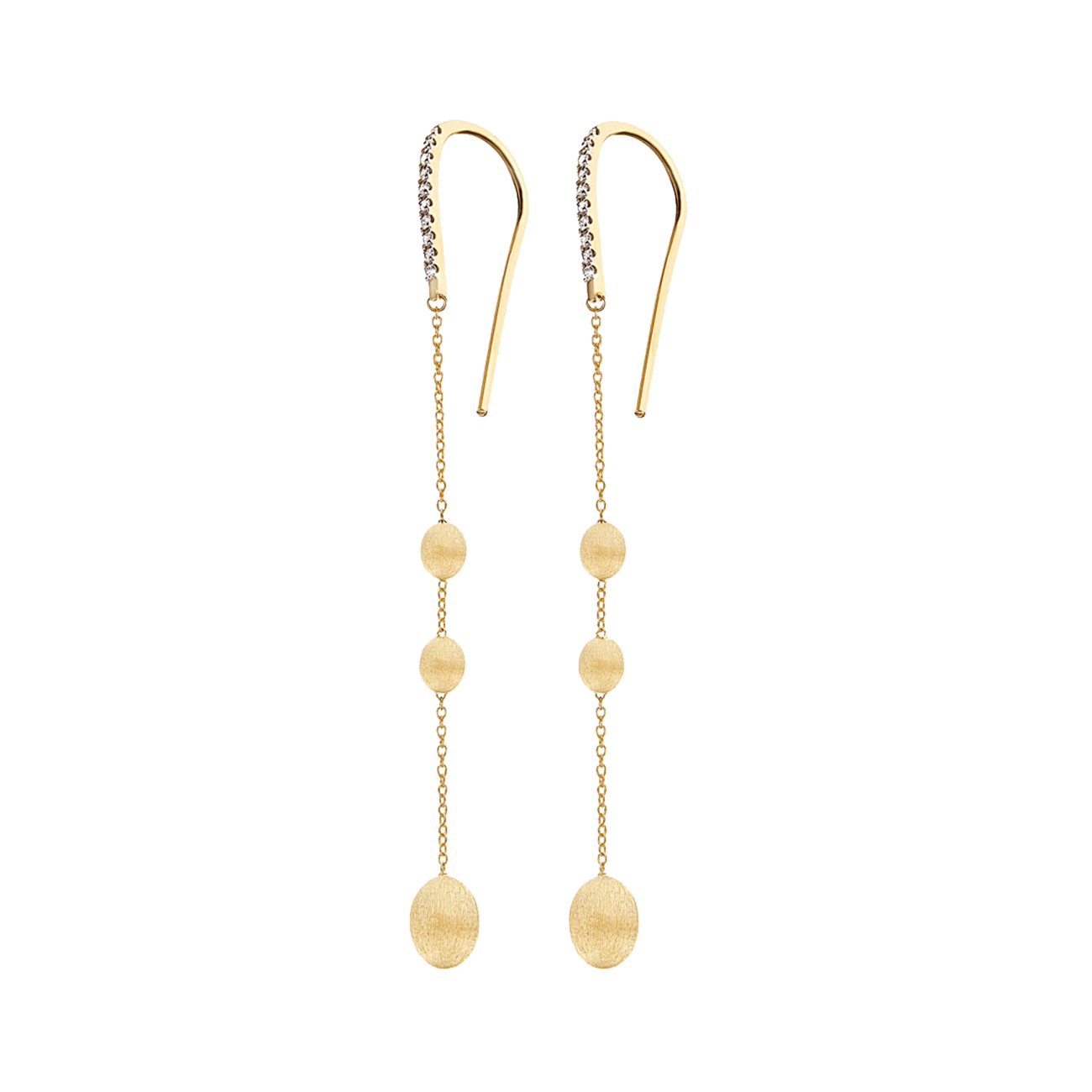 Ohrringe Brillant 0,10 ct 750er Gelbgold Dancing Elite