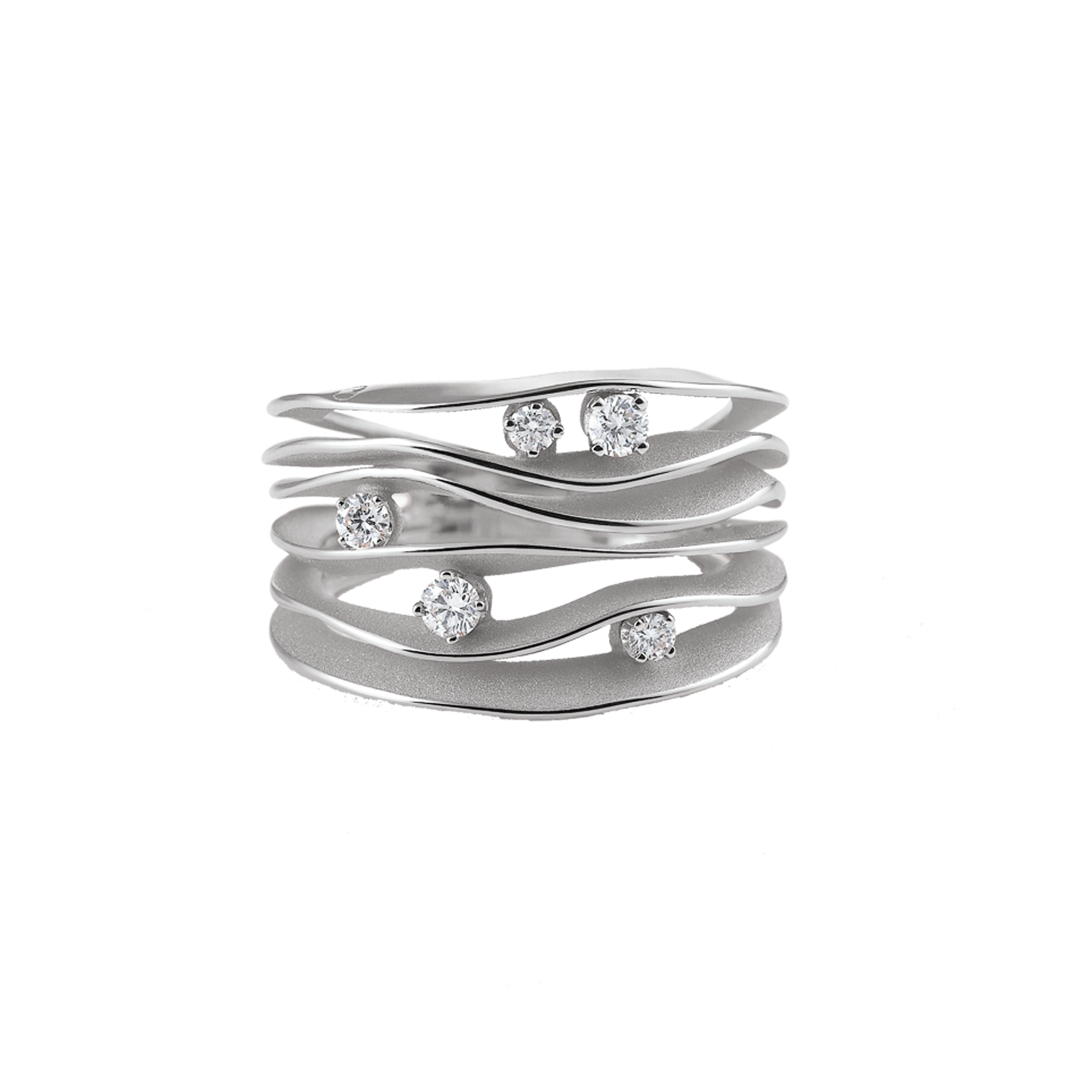 Brillantring 0,28 ct 750er White Ice Gold Dune