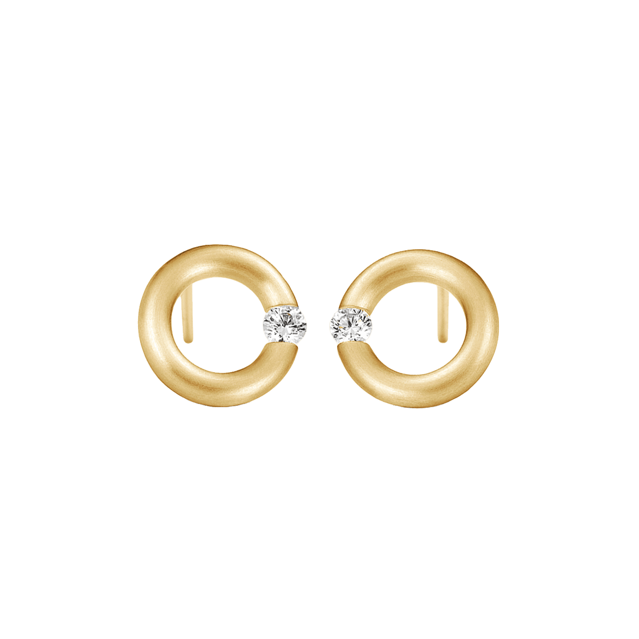 Ohrringe Brillant 0,10ct 750er Gelbgold Spannring