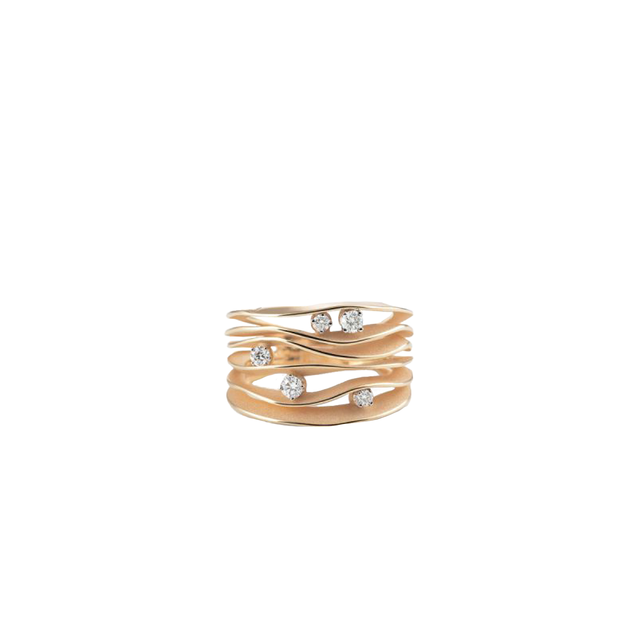 Brillantring 0,28ct 750er Orange Apricot Gold  Dune