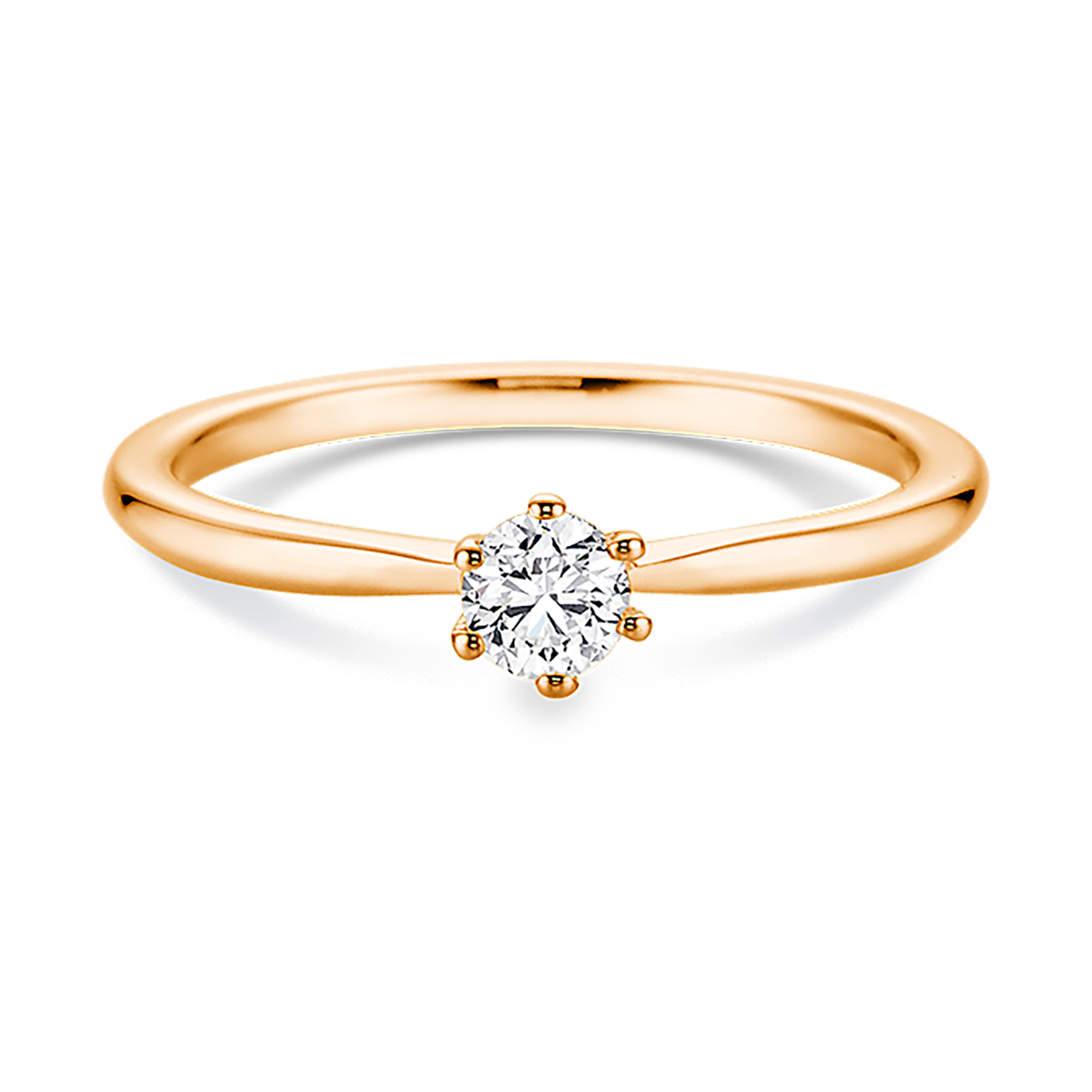 Brillantring 0,25 ct 750er Rotgold Julia