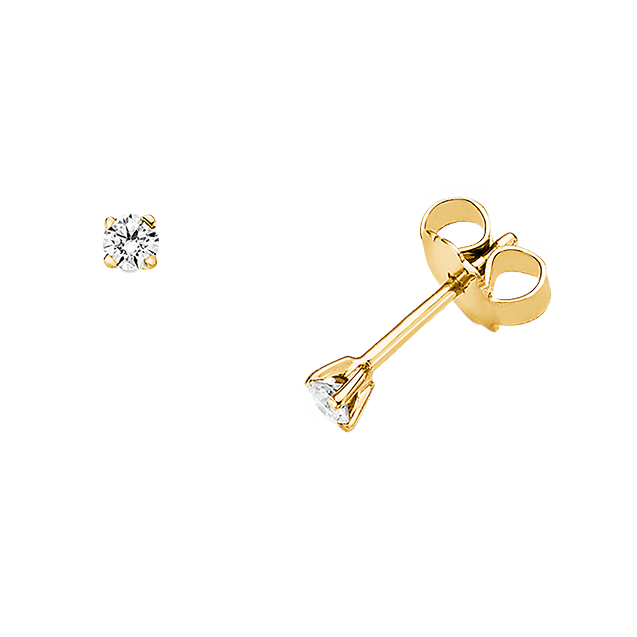 Ohrringe Brillant 0,10 ct 750er Gelbgold Marie