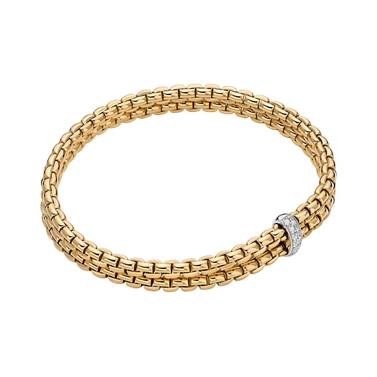 Brillantarmband 0,10 ct 750er Gelb-und Weissgold Eka Flex'it