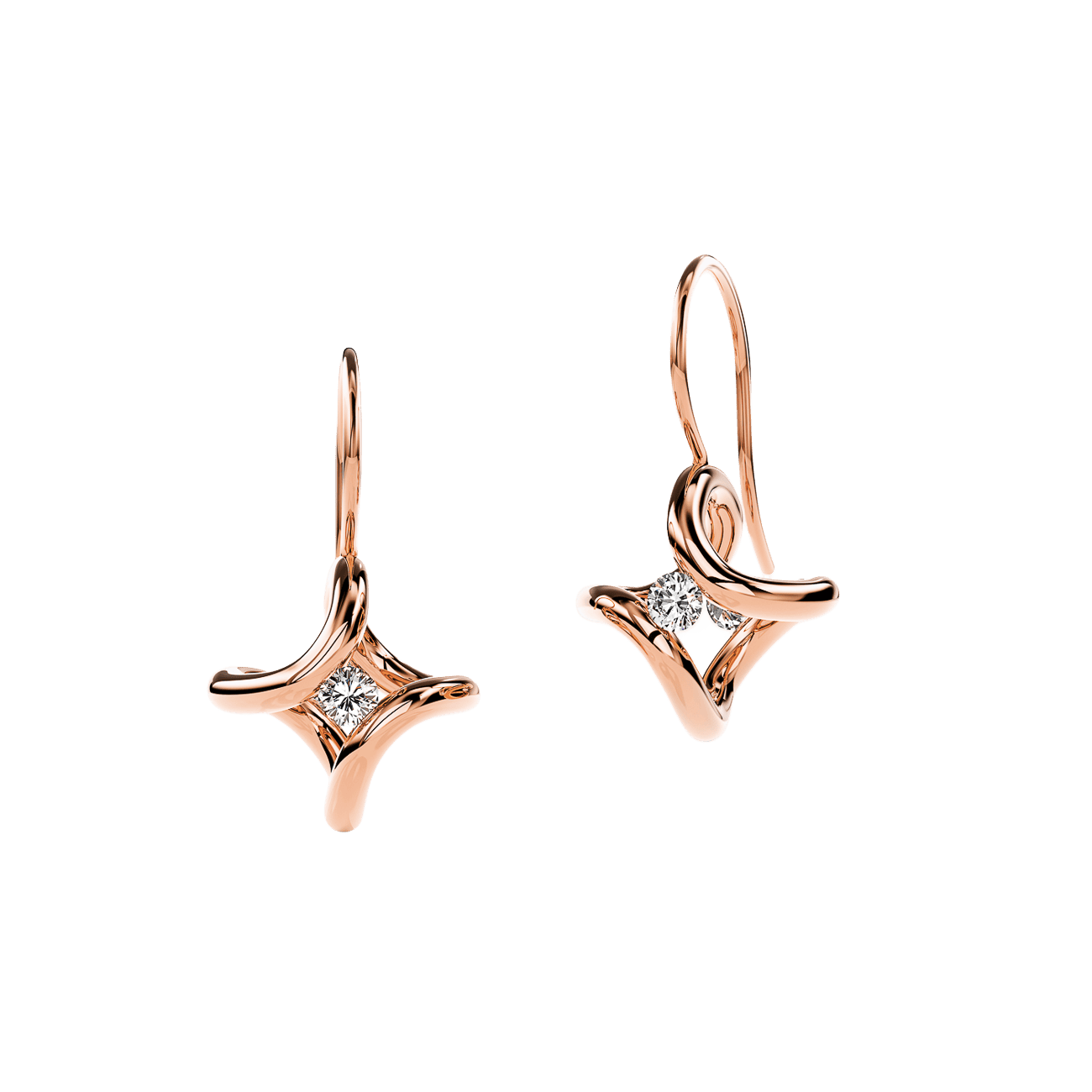 Ohrringe Brillant 0,20ct 750er Rotgold Ära