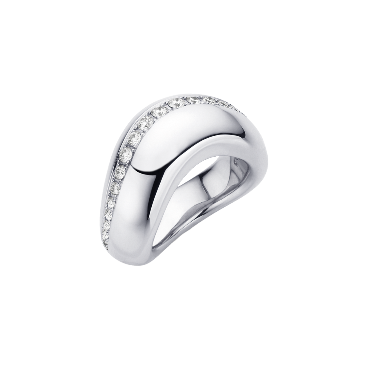 Brillantring 0,73 ct 750er Weissgold Melo