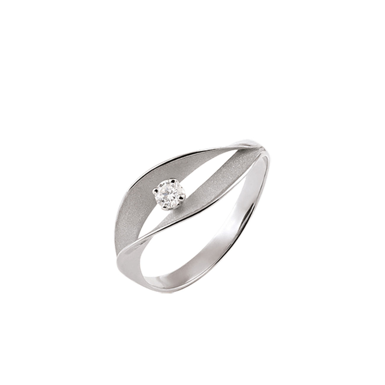 Brillantring 0,10 ct 750er White Ice Gold Dune Assolo