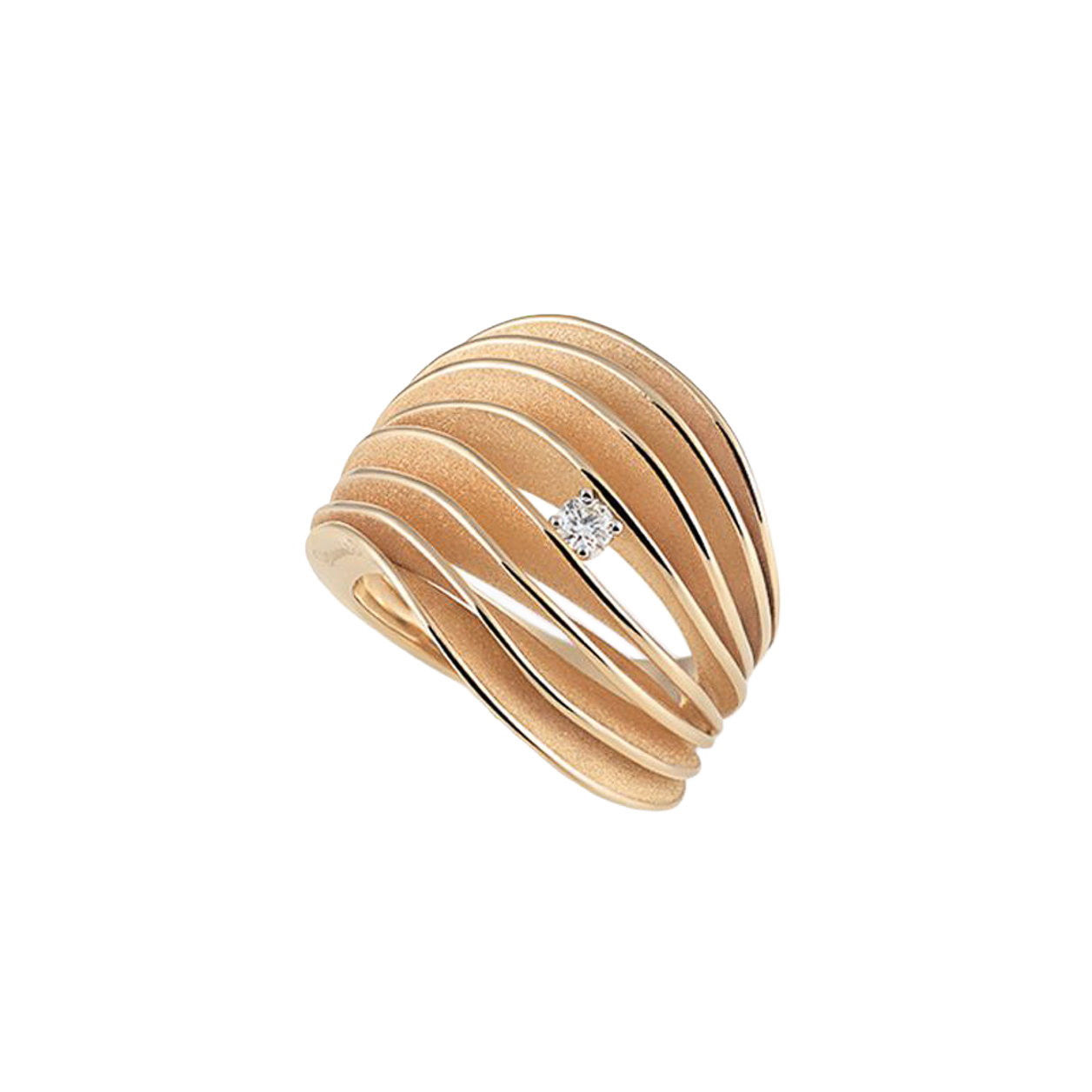 Brillantring 0,10 ct 750er  Orange Apricot Gold Velaa