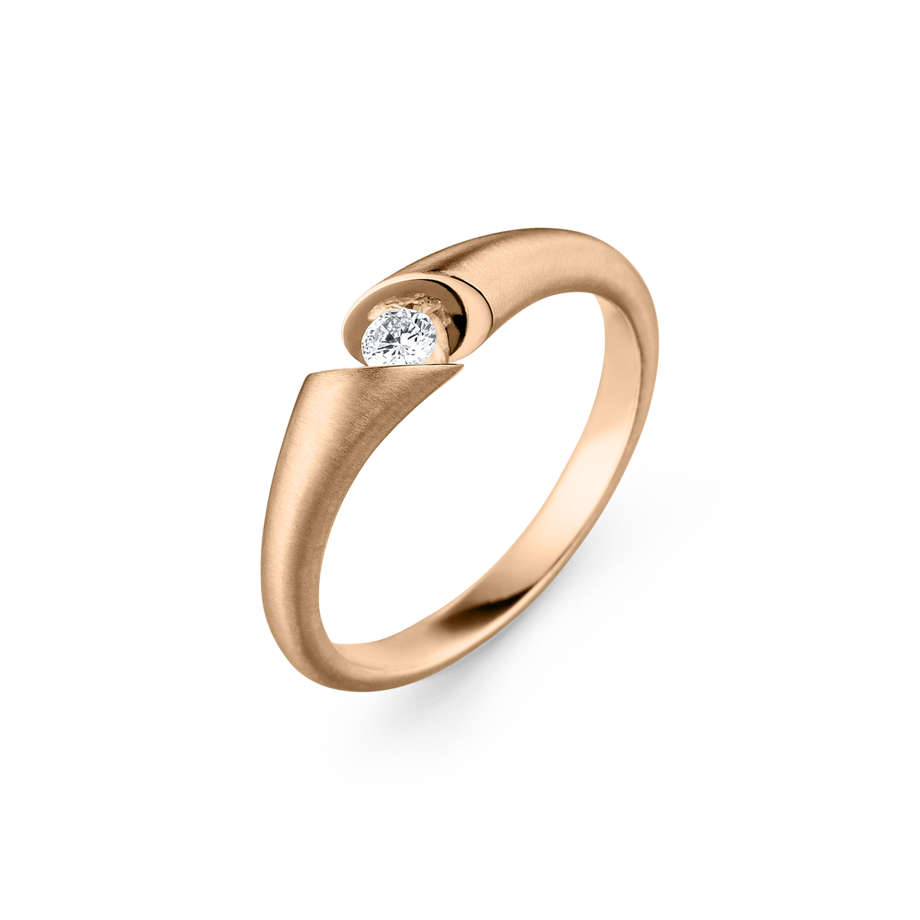 Brillantring 0,10 ct 750er Roségold Calla