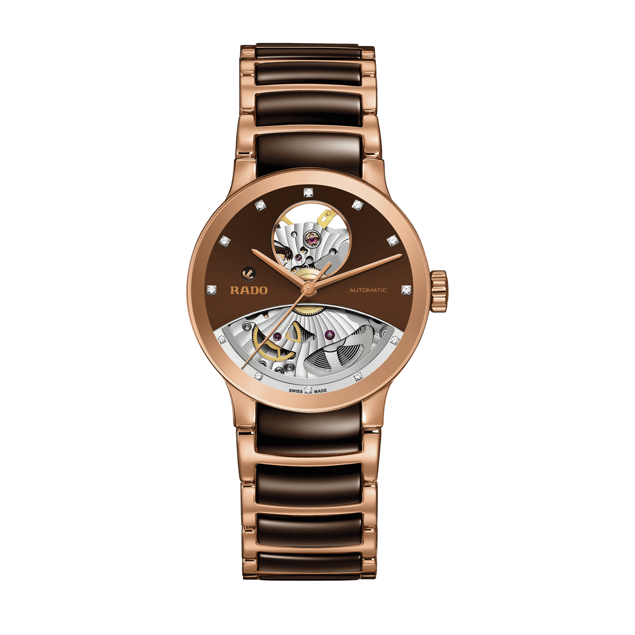 Centrix Diamonds Open Heart Automatik Uhr