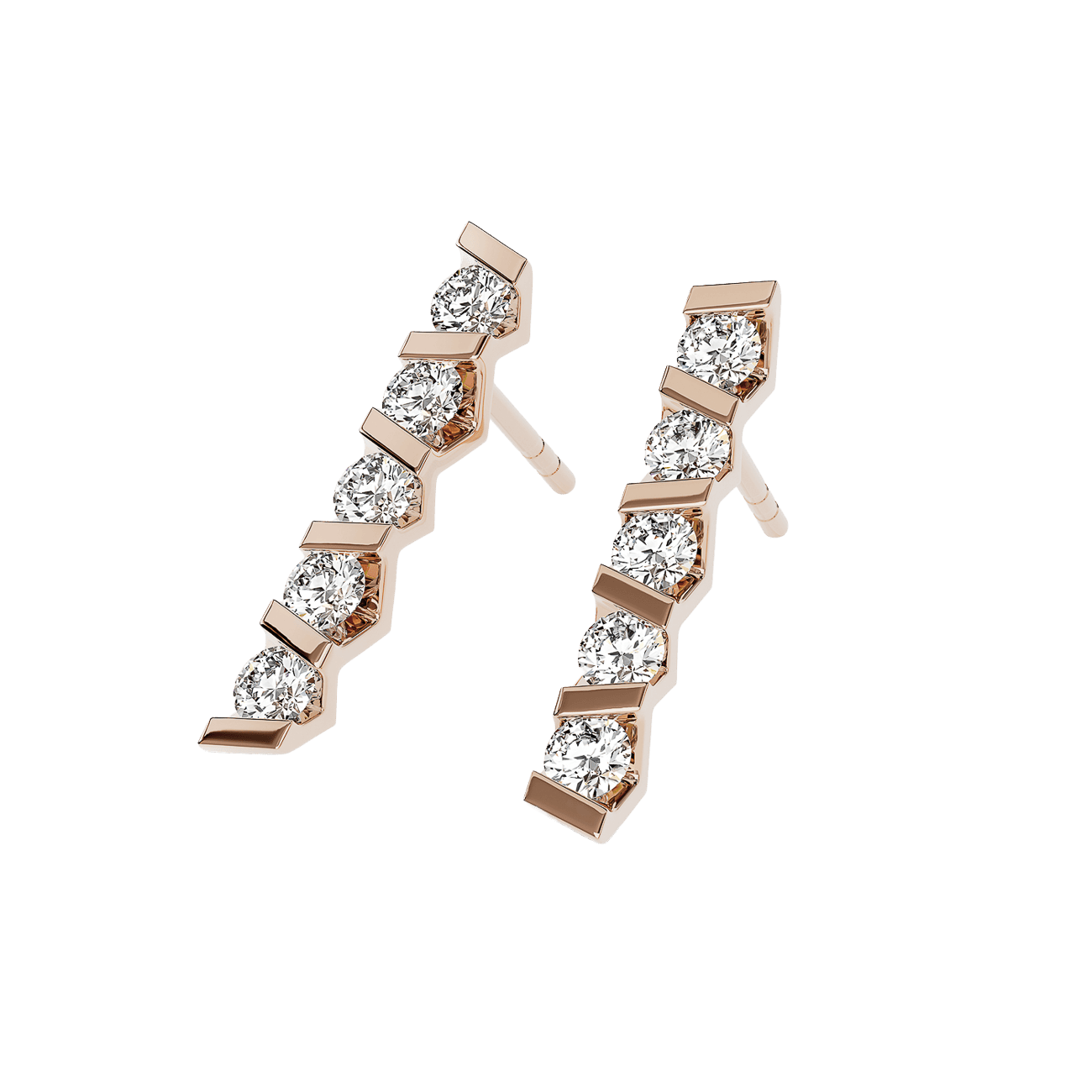 Ohrringe Brillant 0,80ct 750er Rosewood Vivida