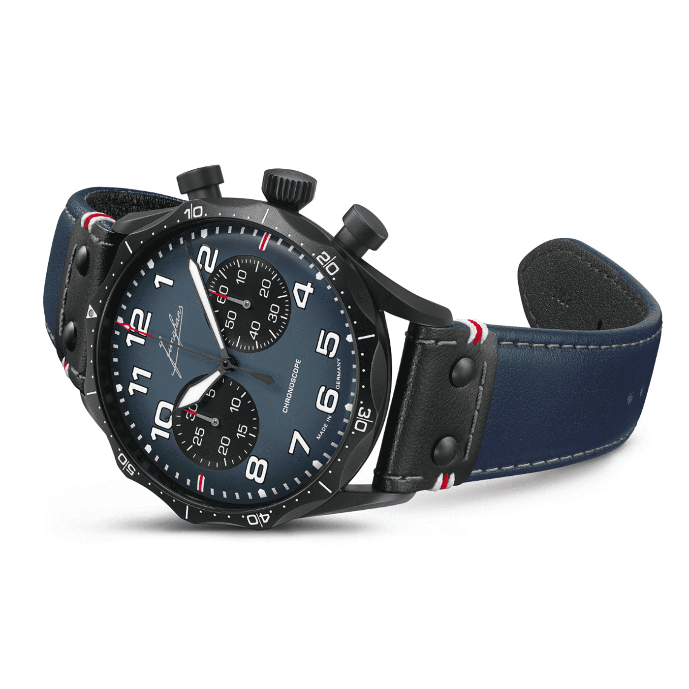 Meister Pilot Chronoscope Navy Blue Automatik Uhr