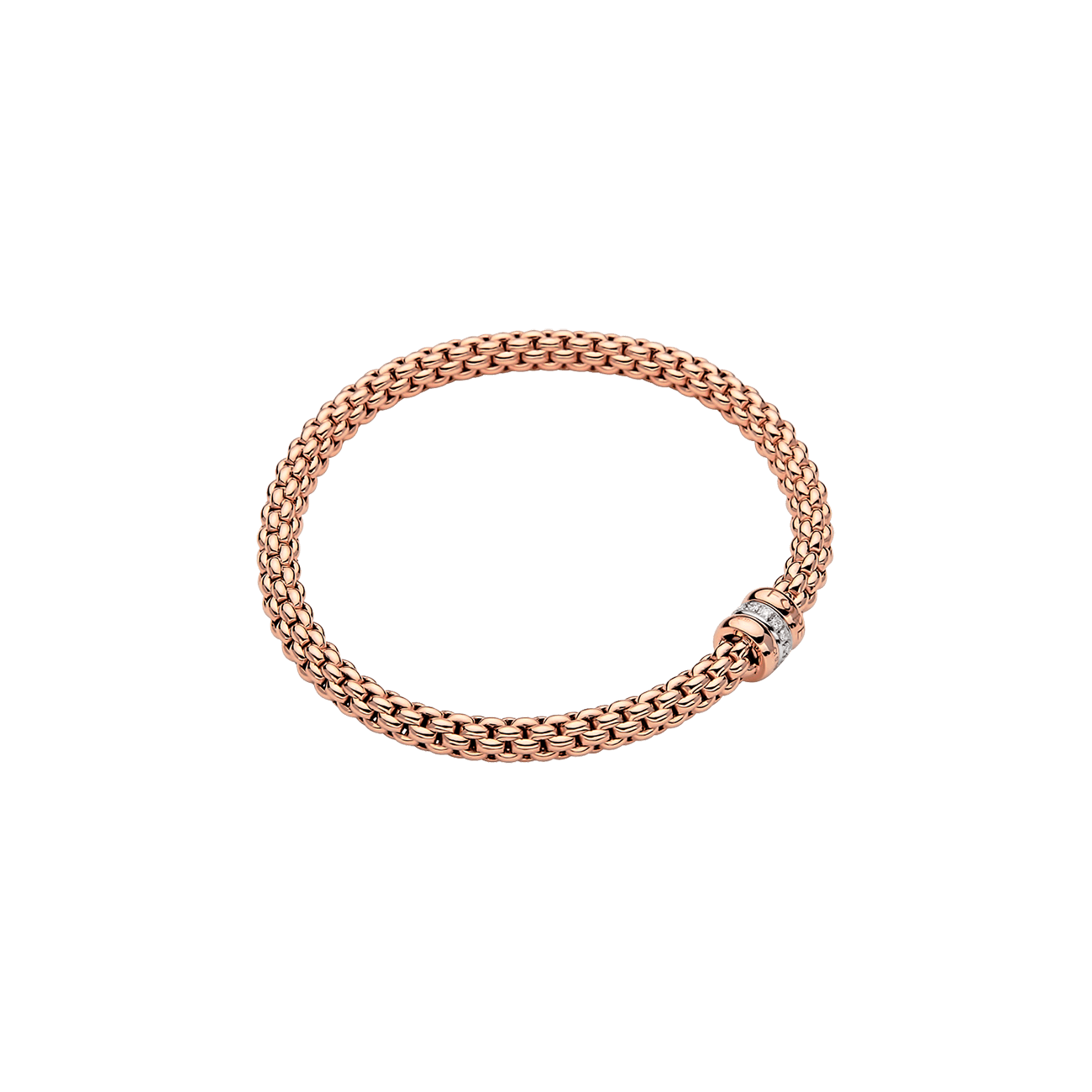 Brillantarmband 0,10 ct 750er Gold bicolor Solo