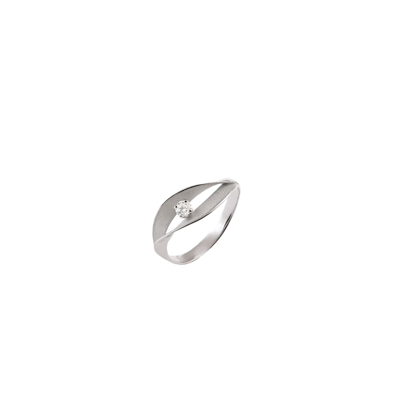 Brillantring 0,10ct 750er White Ice Gold Dune Assolo