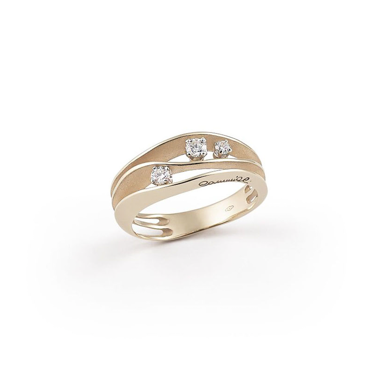 Brillantring 0,19 ct 750er Natural Beige Gold Dune