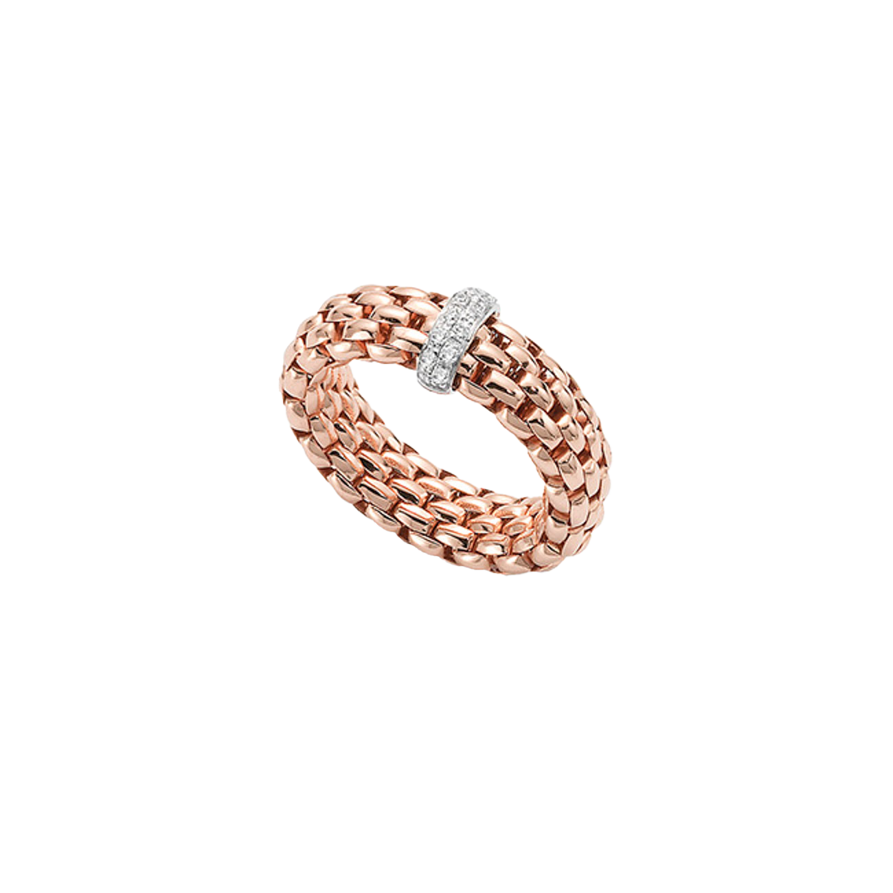 Brillantring 0,10 ct 750er Gold bicolor Vendome