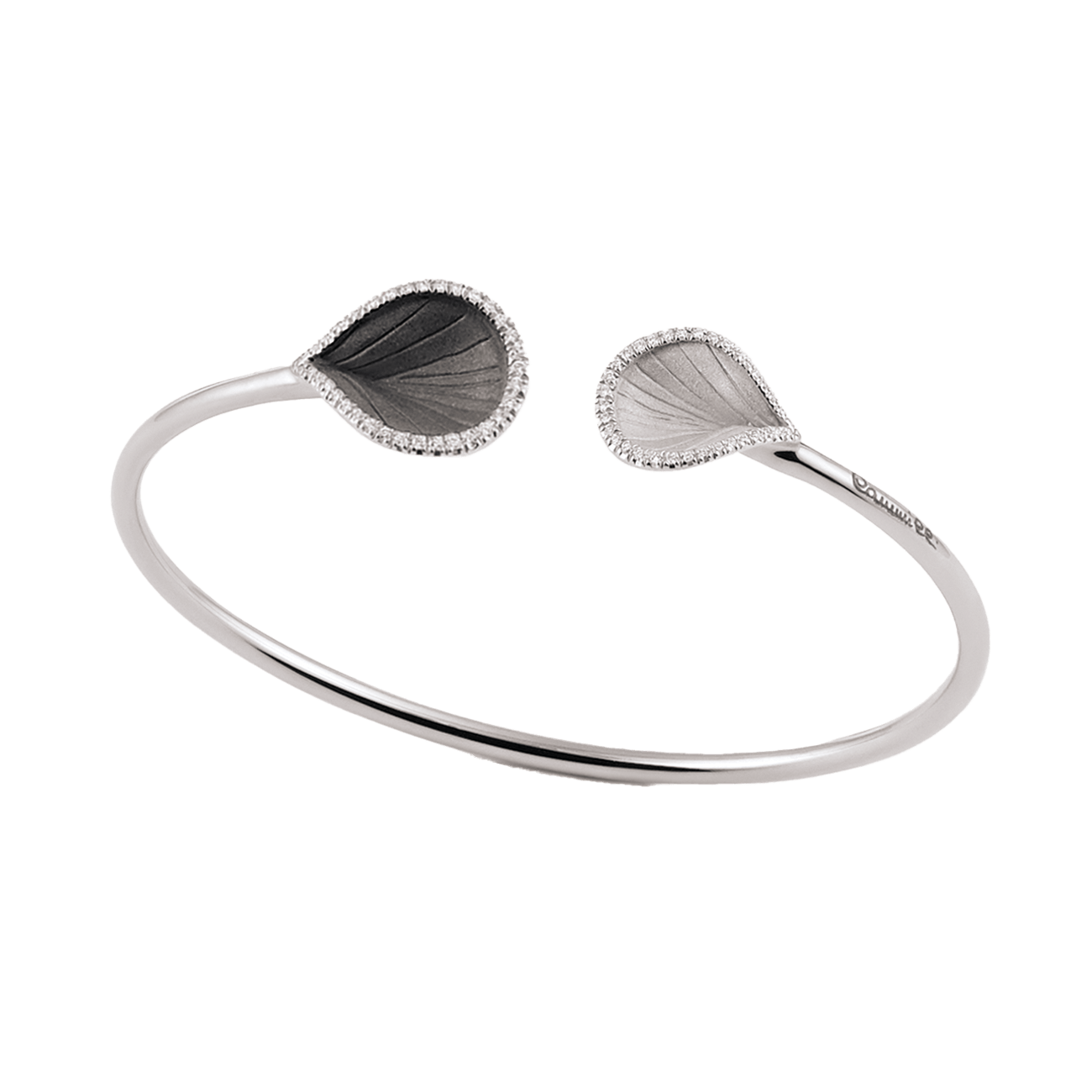 Brillantarmreif 0,19 ct 750er White Ice Gold Goccia