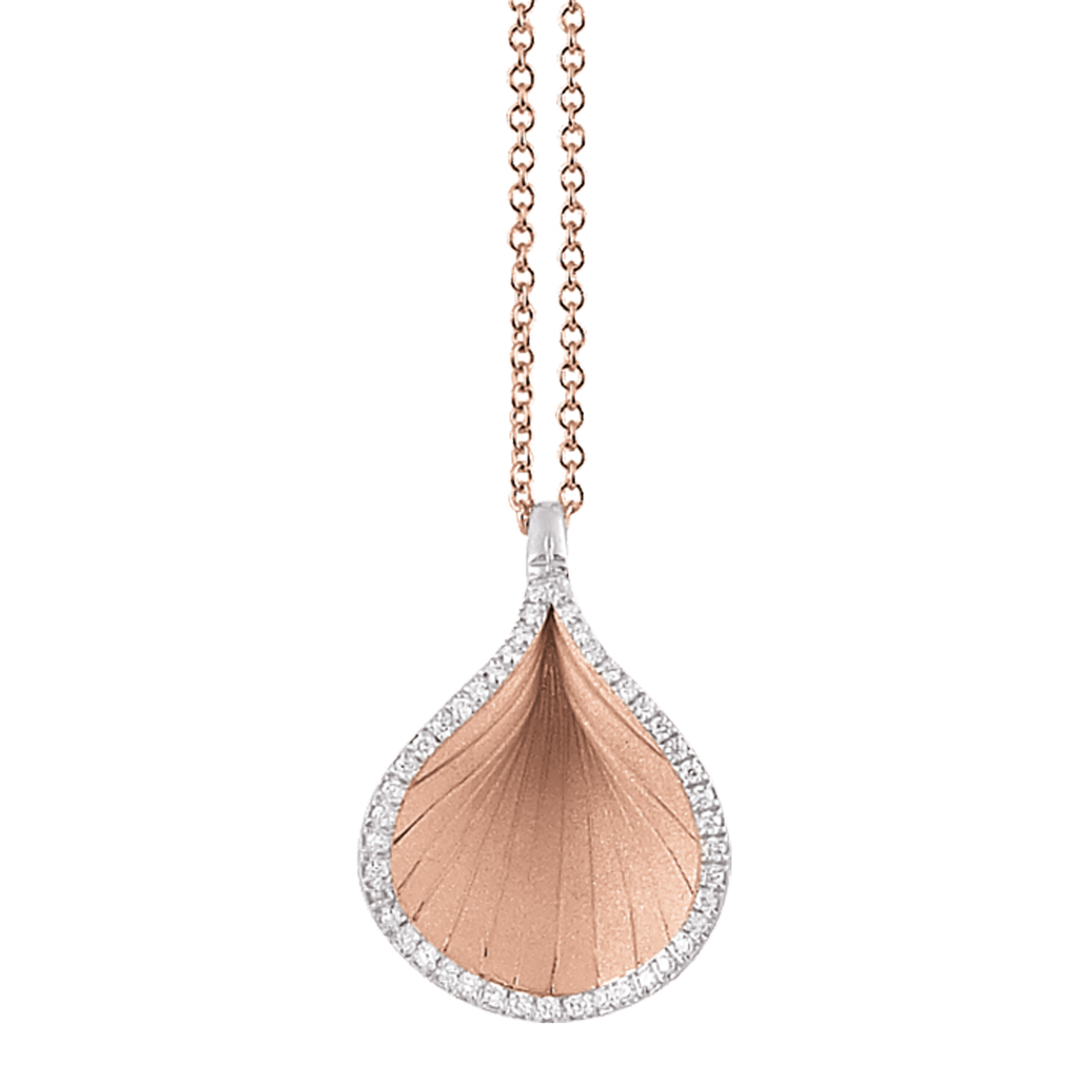 Brillantkette 0,13 ct 750er Pink Champagne Gold Goccia