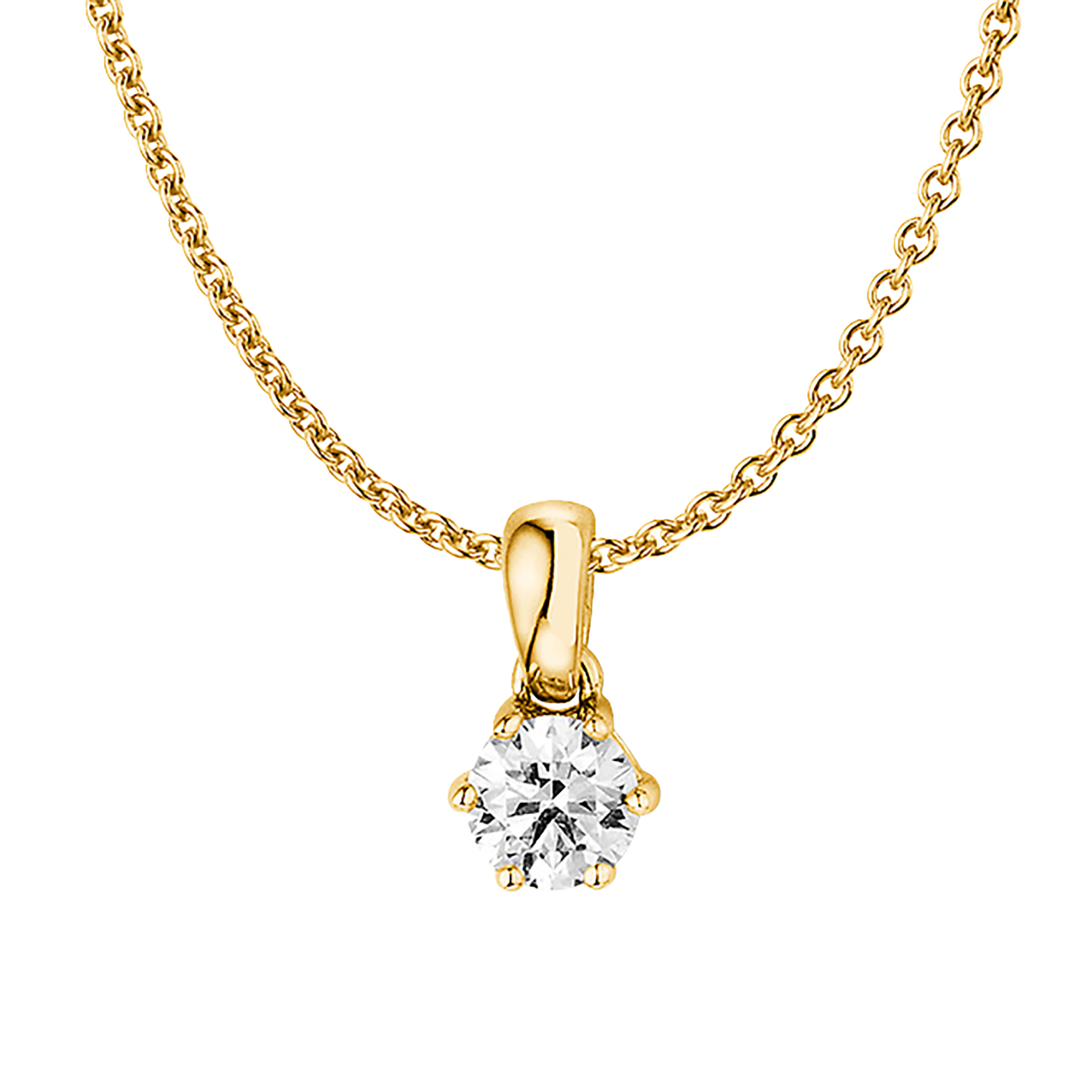 Anhänger Brillant 0,50 ct 750er Gelbgold Julia