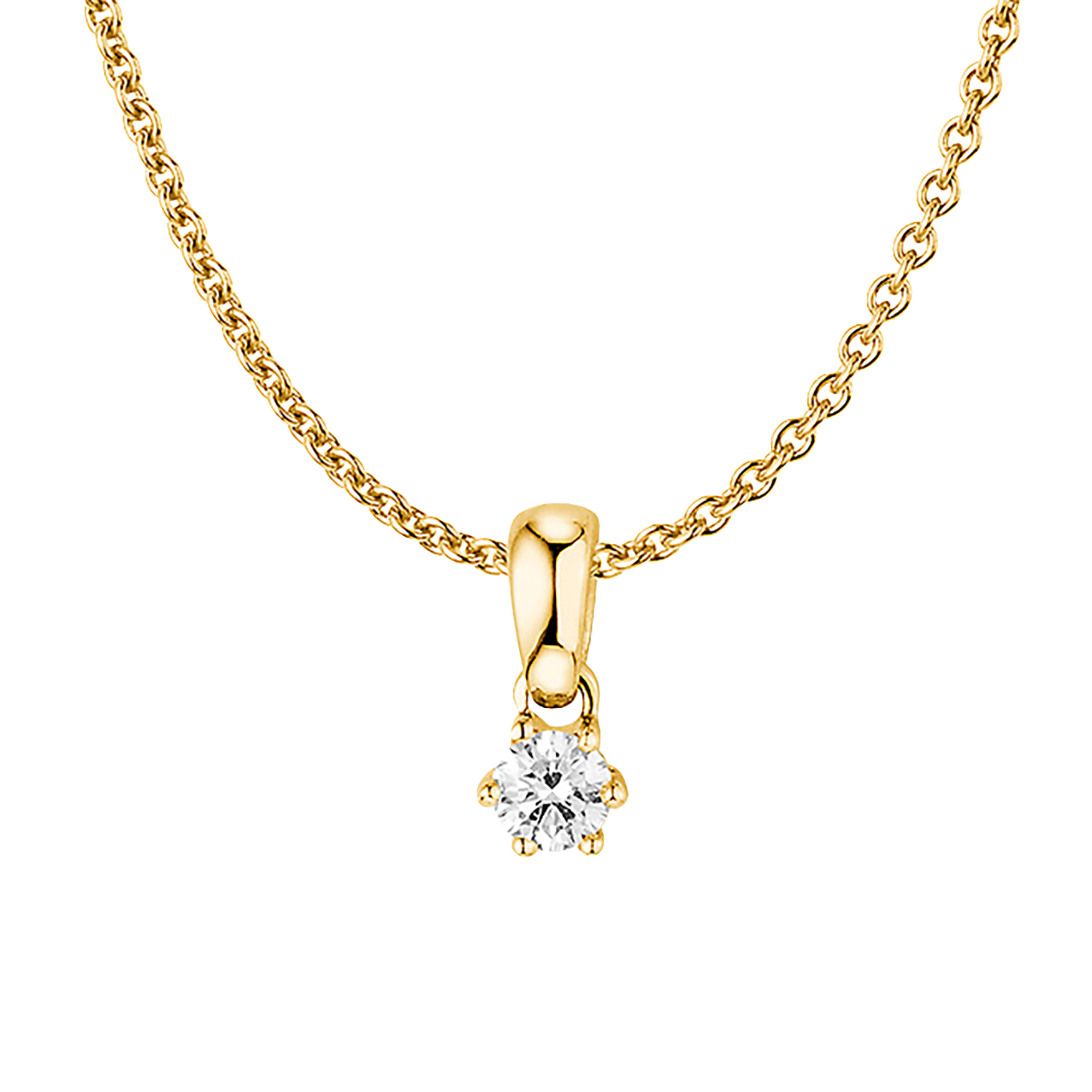 Anhänger Brillant 0,15 ct 750er Gelbgold Julia