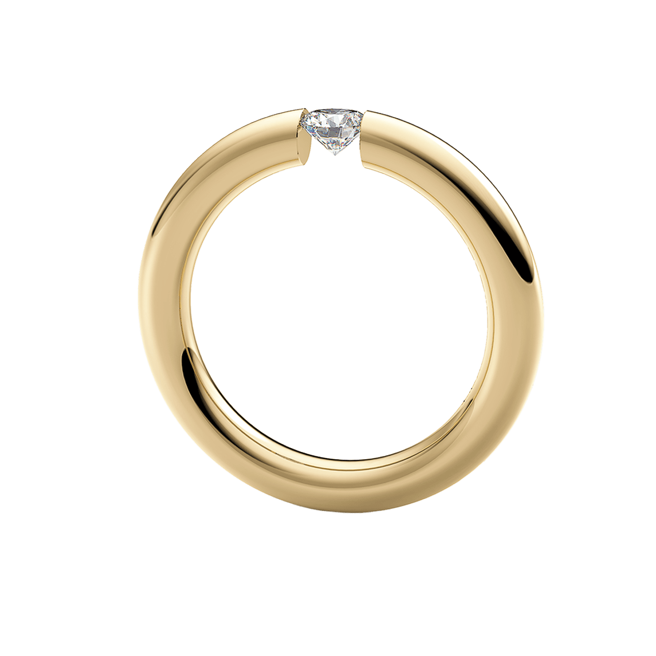 Brillantring 0,25ct 750er Gelbgold Spannring rund