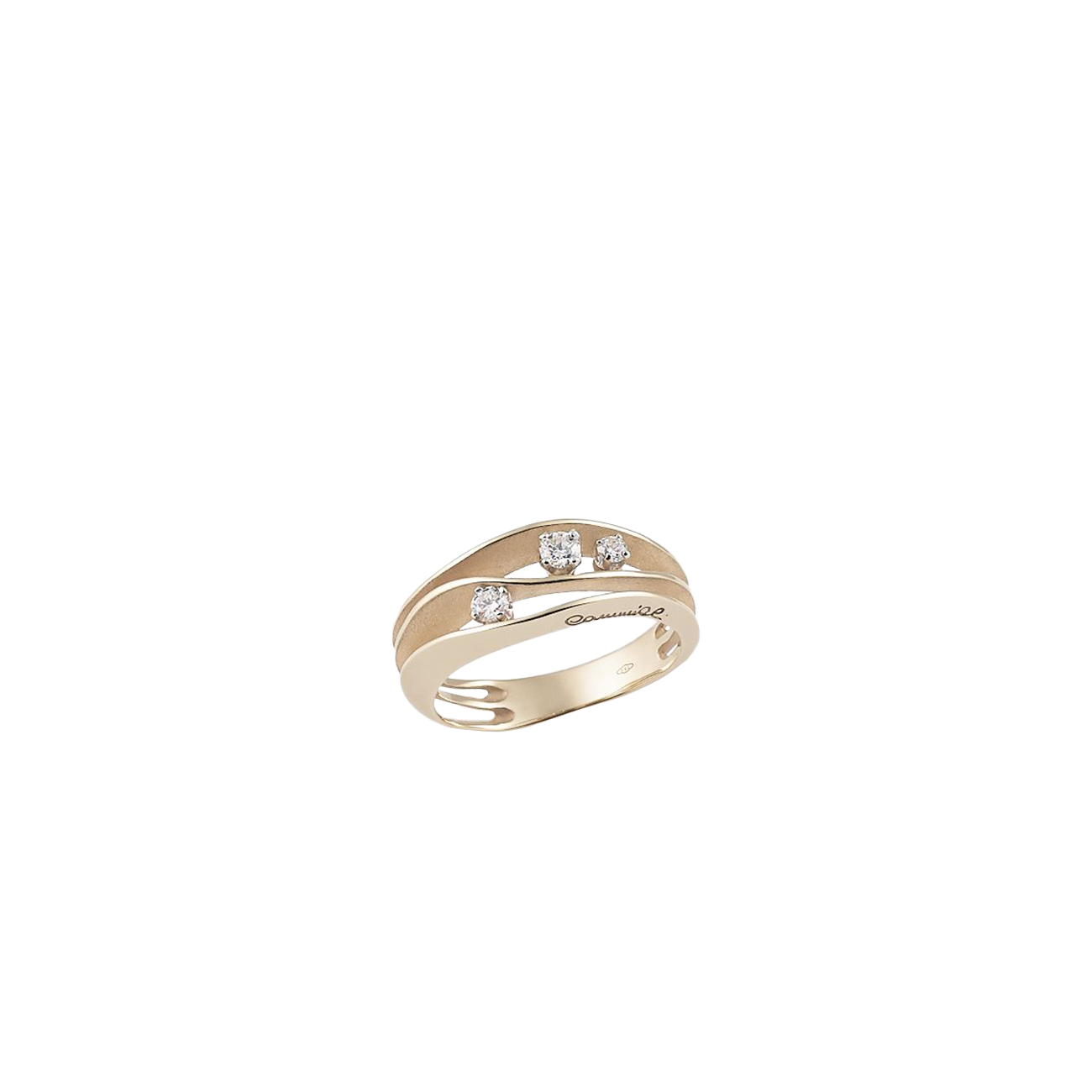 Brillantring 0,19 ct 750er Natural Beige Gold Dune