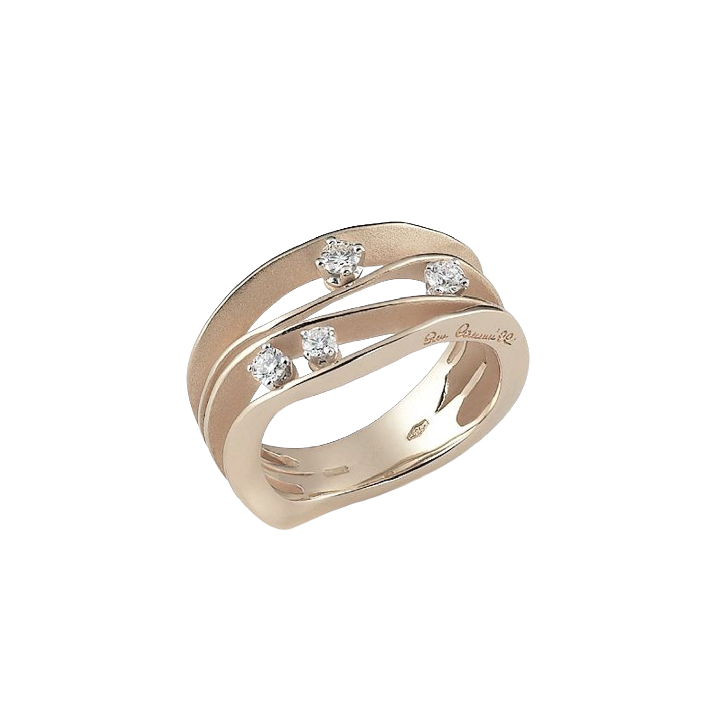 Brillantring 0,27 ct 750er Natural Beige Gold Dune