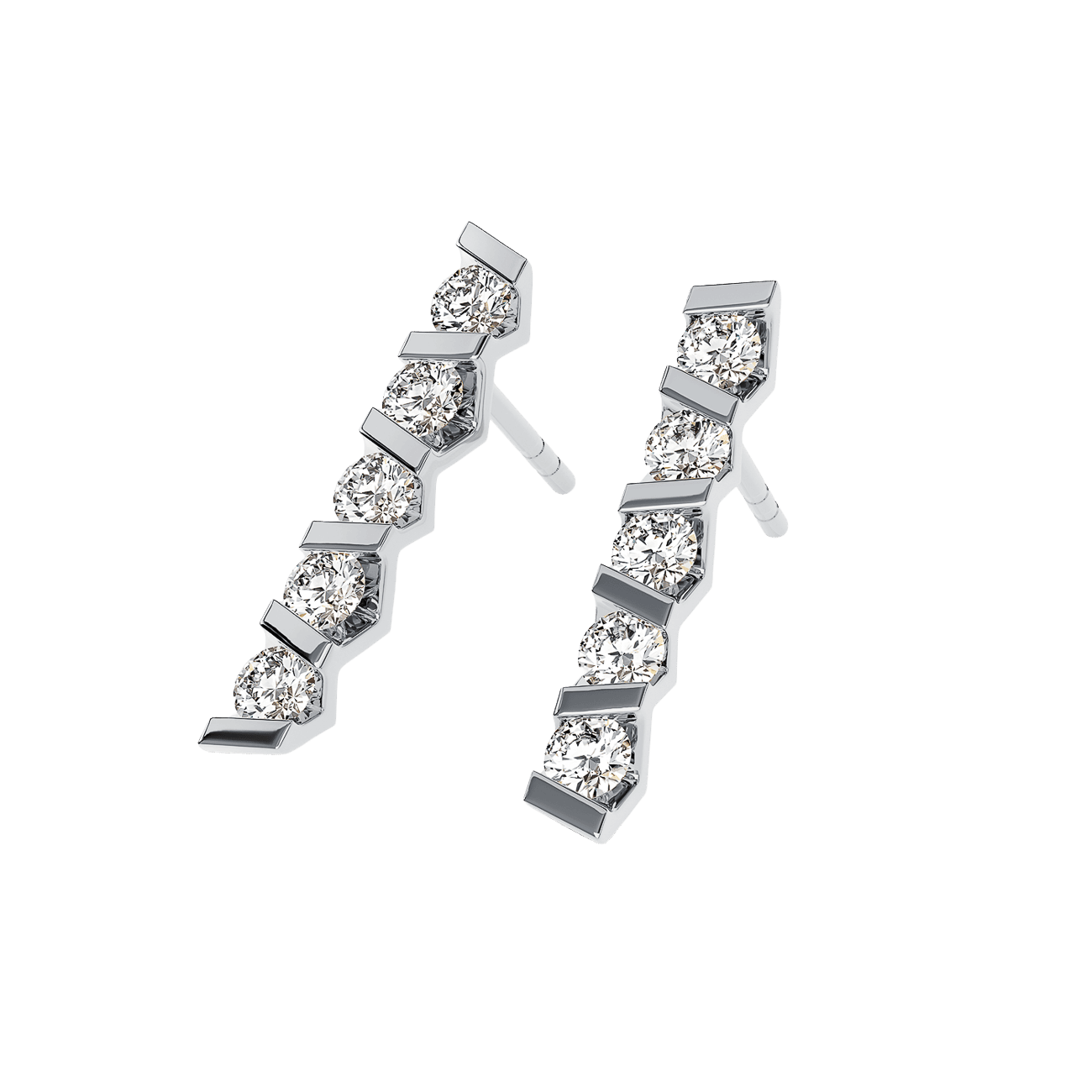 Ohrringe Brillant 0,80ct 950er Platin Vivida