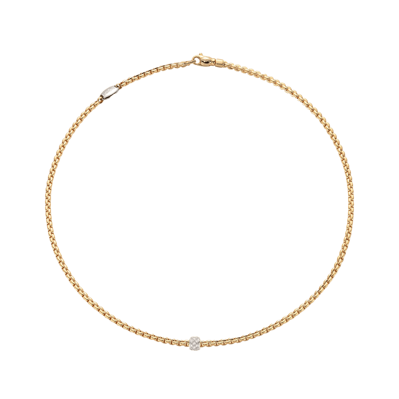 Brillantkette 0,19 ct 750er Gold bicolor 900