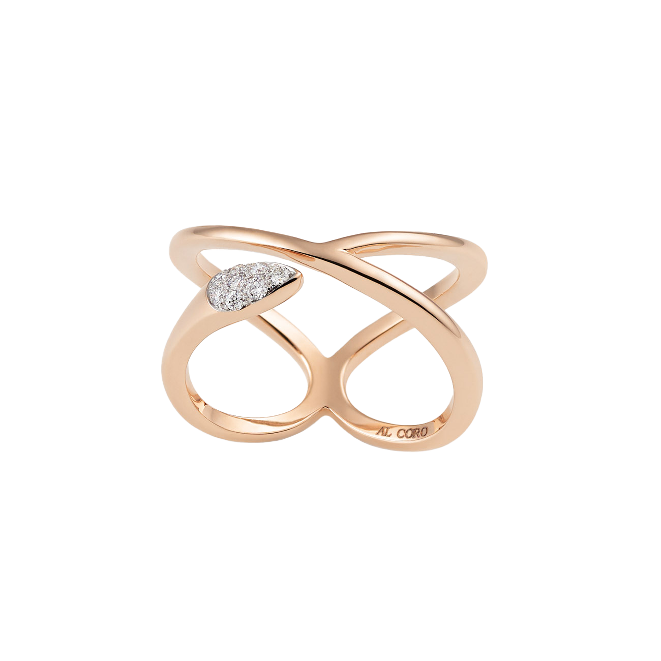 Brillantring  0,11 ct 750er Rotgold Goccia