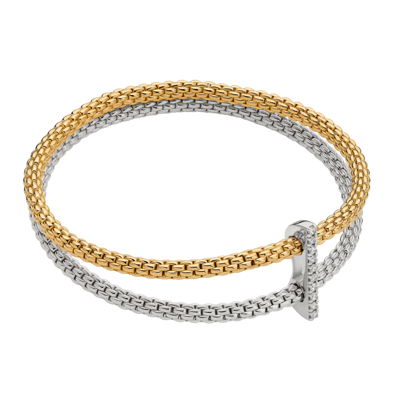 Brillantarmband 0,17ct 750er Bicolor Prima