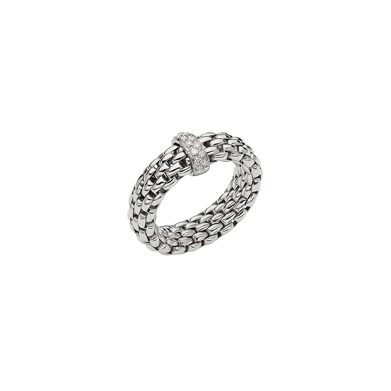 Brillantring 0,10 ct 750er Weissgold Flexit