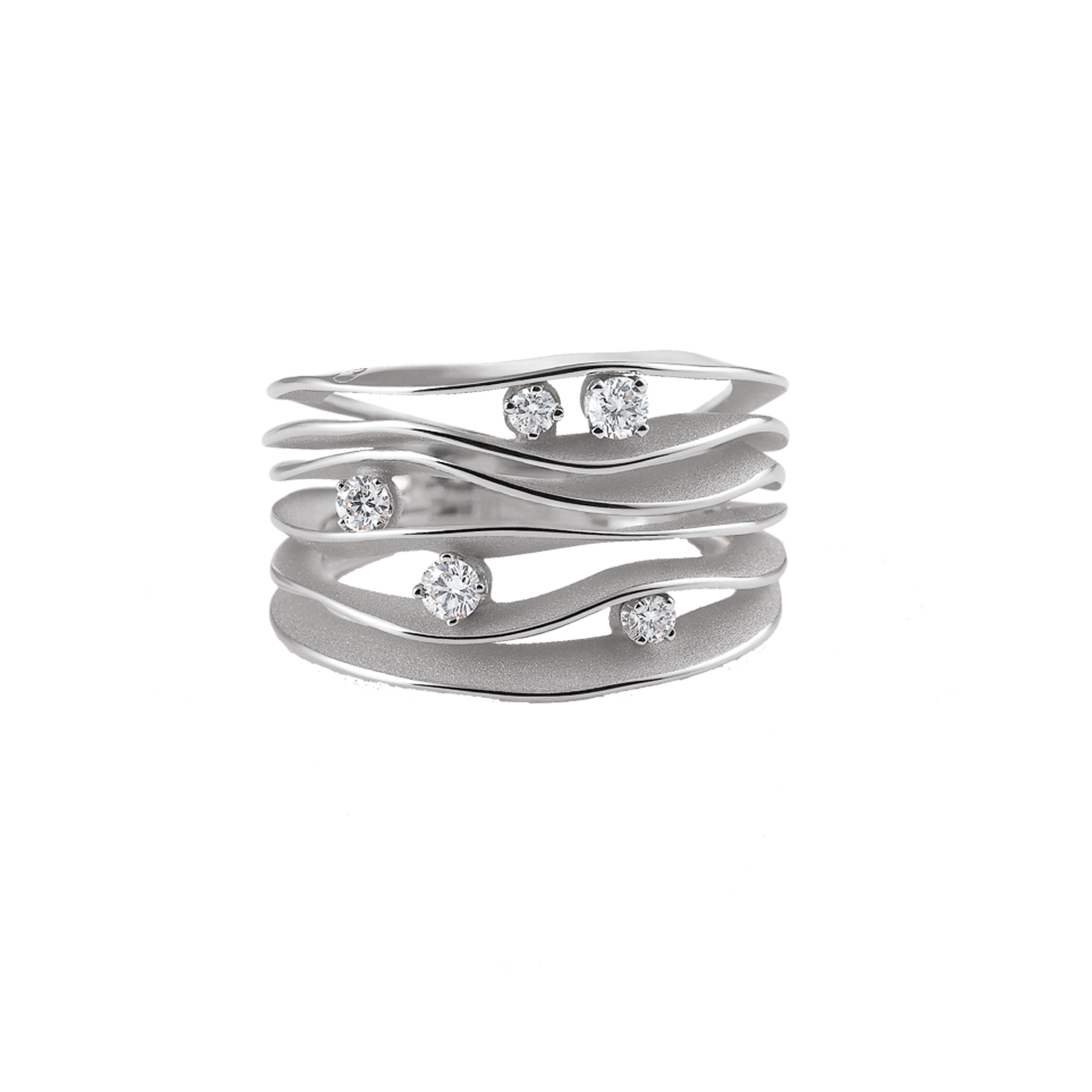 Brillantring 0,28 ct 750er White Ice Gold Dune