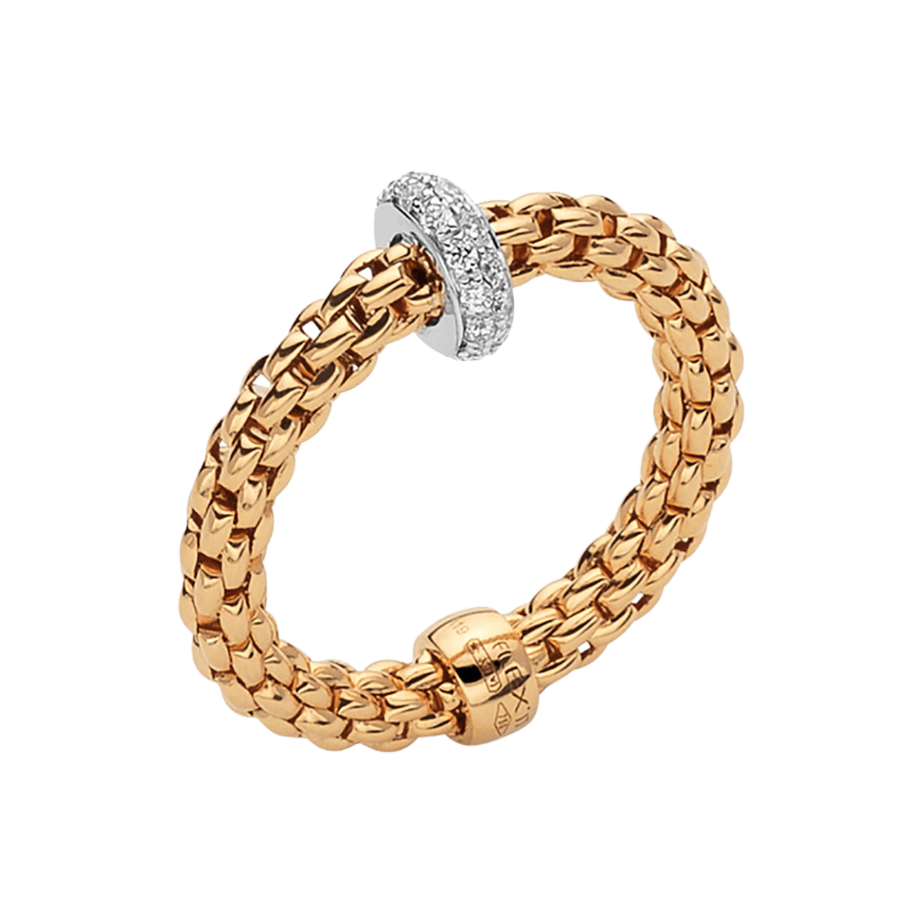 Brillantring 0,18 ct 750er Gold bicolor Prima